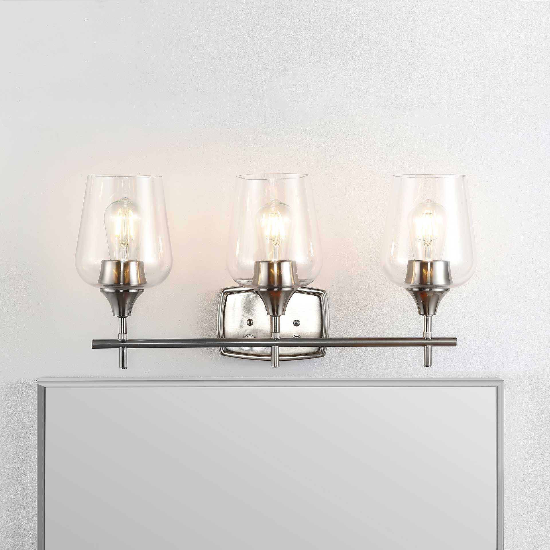 Eason Wall Sconce Nickel/Clear - Image 4