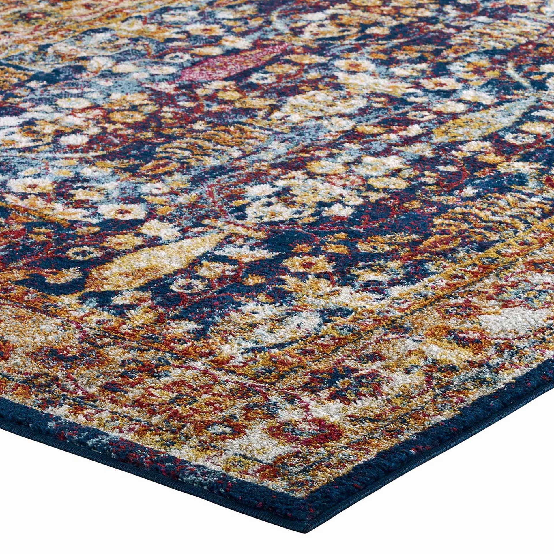 Eastham Area Rug Blue/Orange/Yellow/Red - Image 3