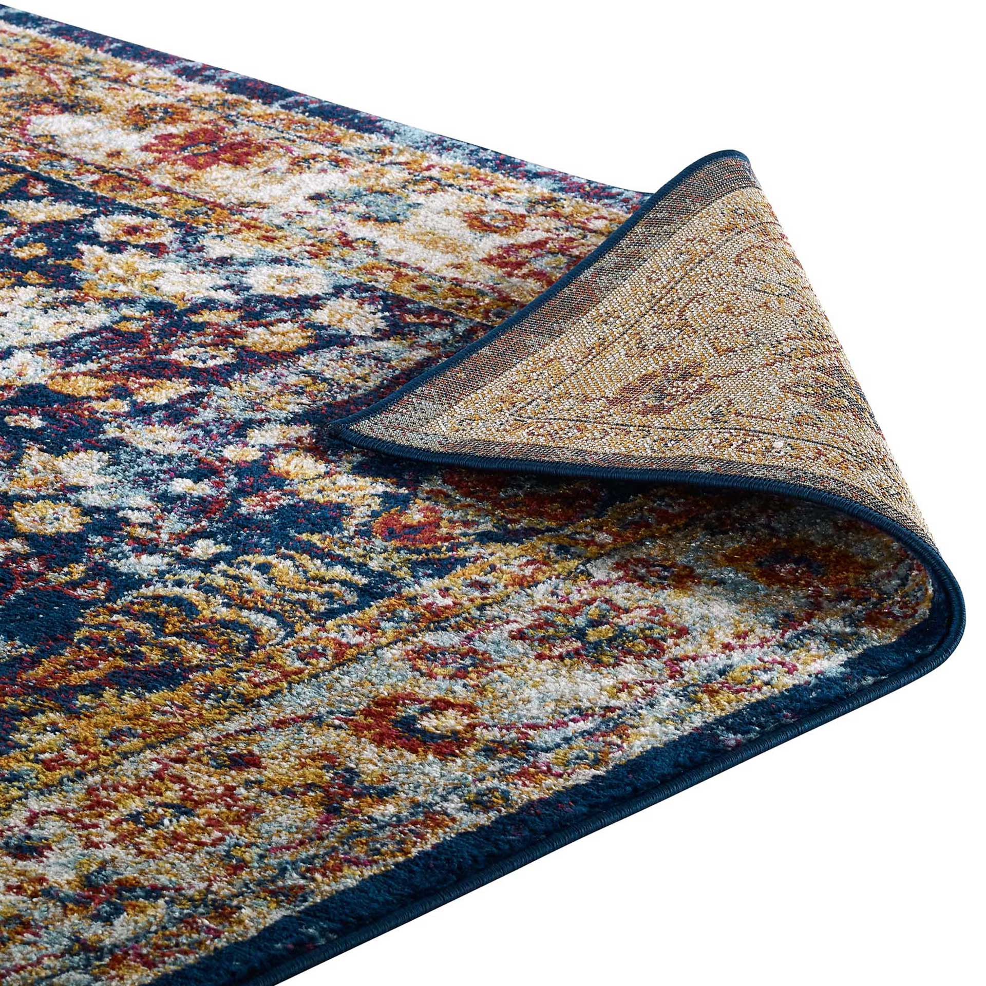 Eastham Area Rug Blue/Orange/Yellow/Red - Image 4