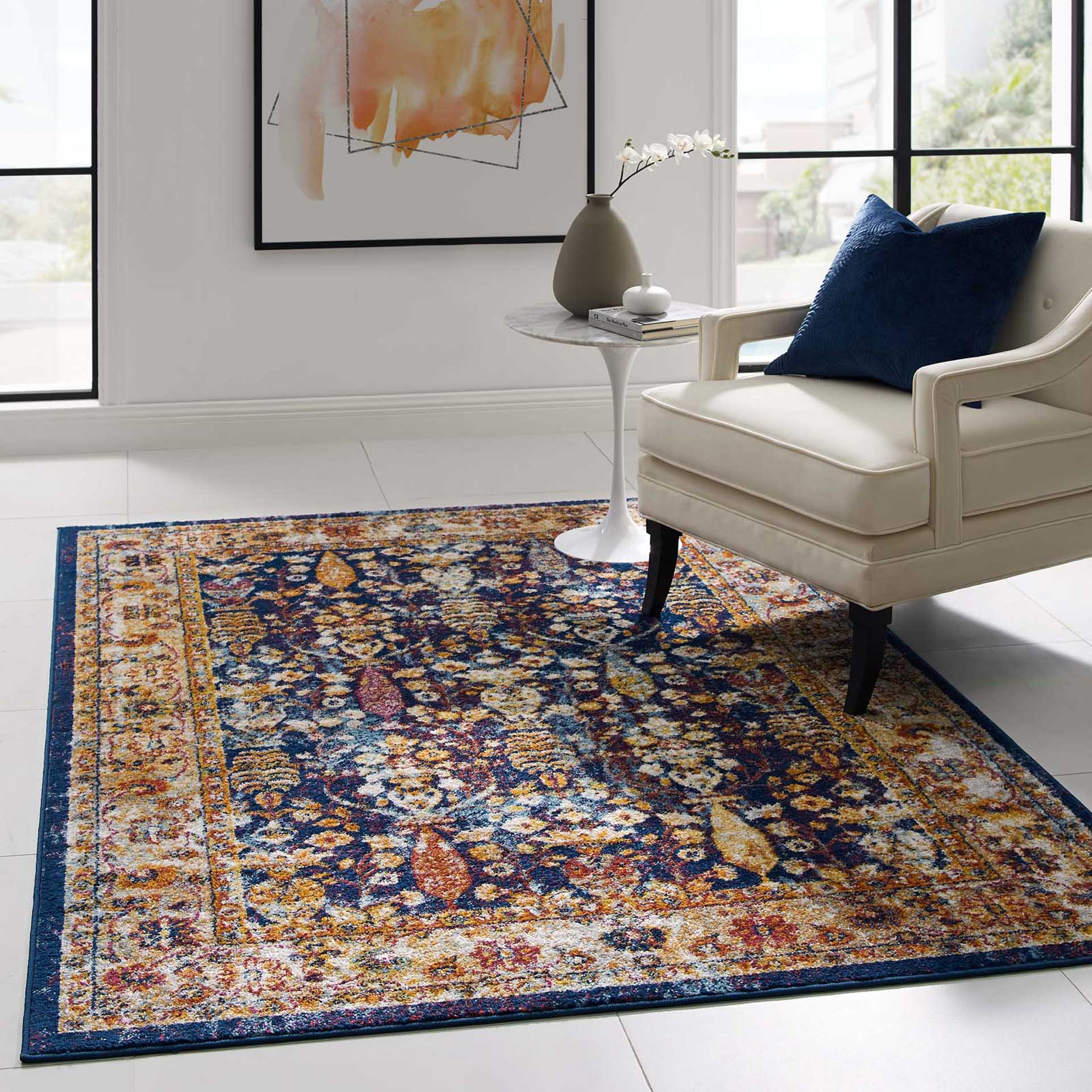Eastham Area Rug Blue/Orange/Yellow/Red - Image 9