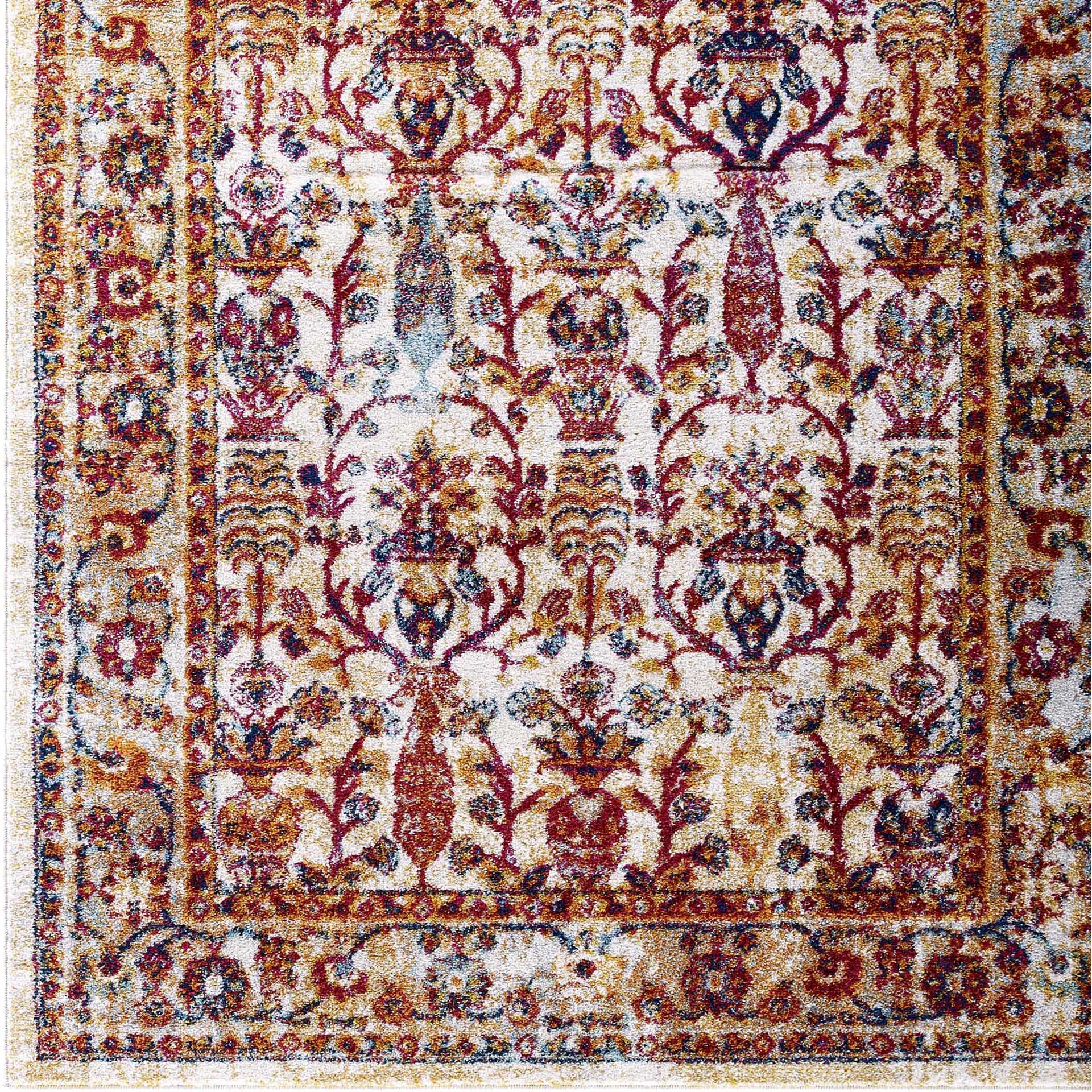 Eastham Area Rug Ivory/Blue/Orange/Yellow/Red - Image 2