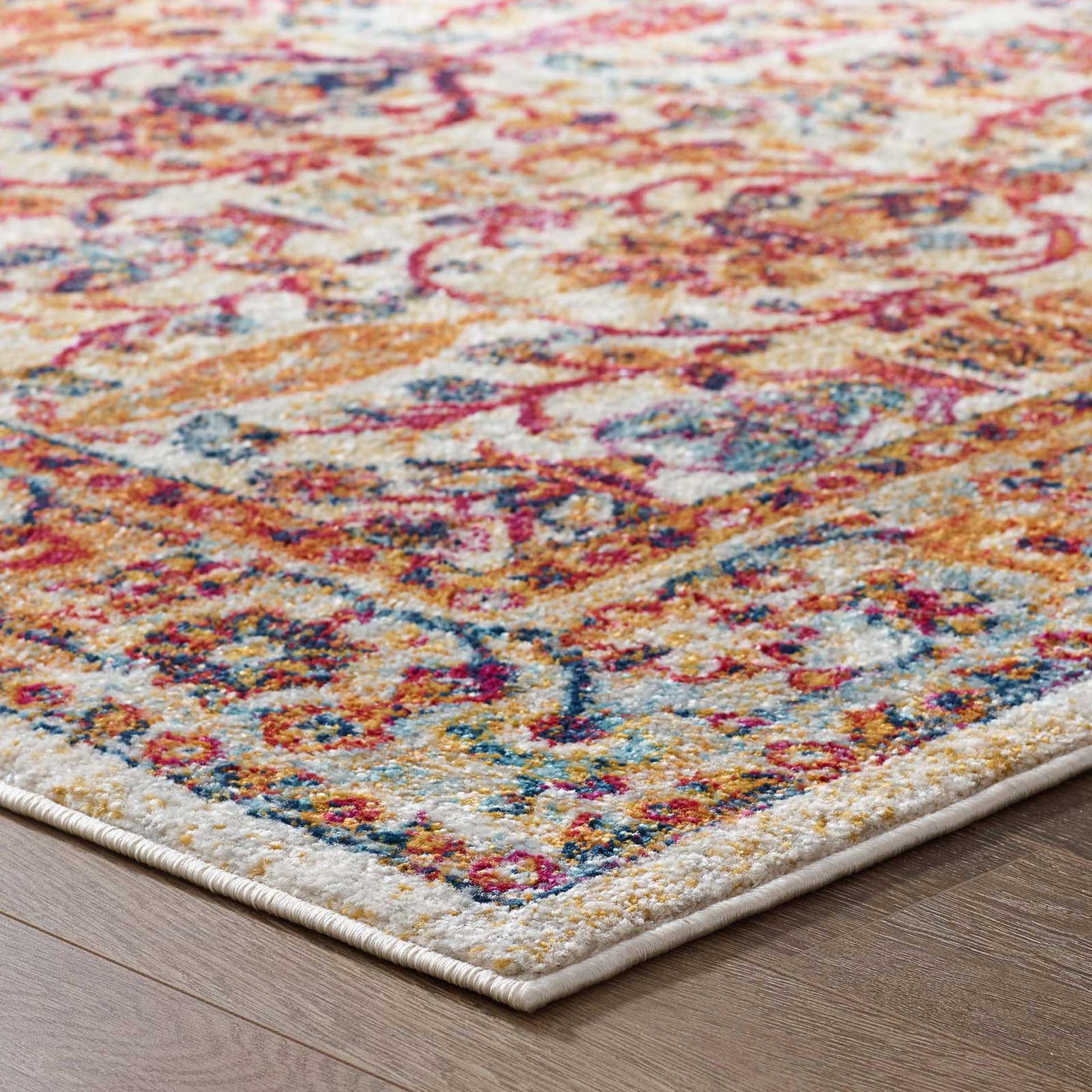 Eastham Area Rug Ivory/Blue/Orange/Yellow/Red - Image 5