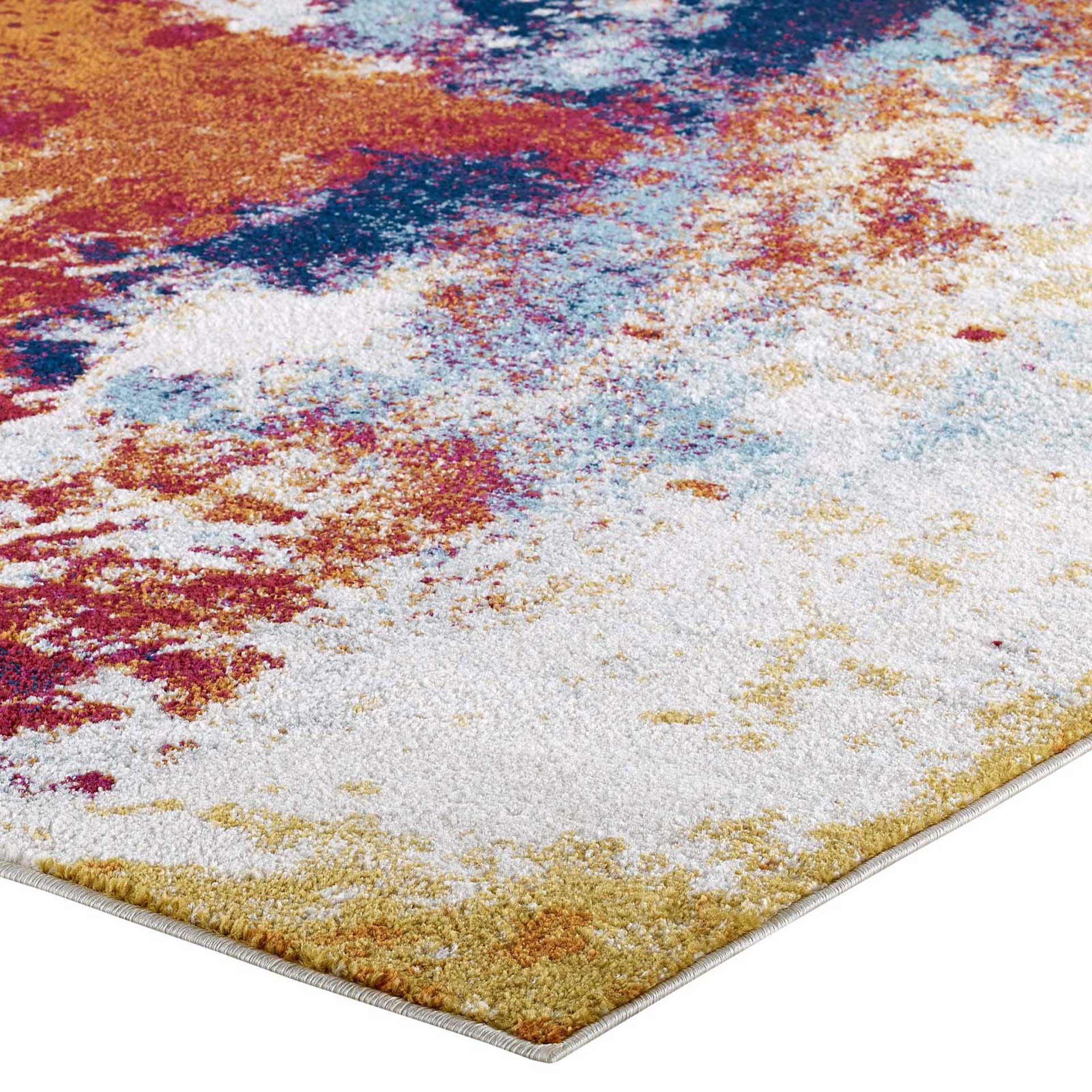 Eastham Area Rug Red/Orange/Yellow/Blue/Ivory - Image 3