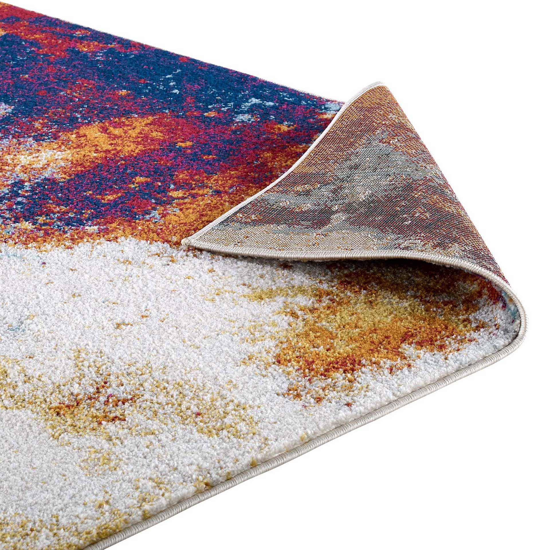 Eastham Area Rug Red/Orange/Yellow/Blue/Ivory - Image 4