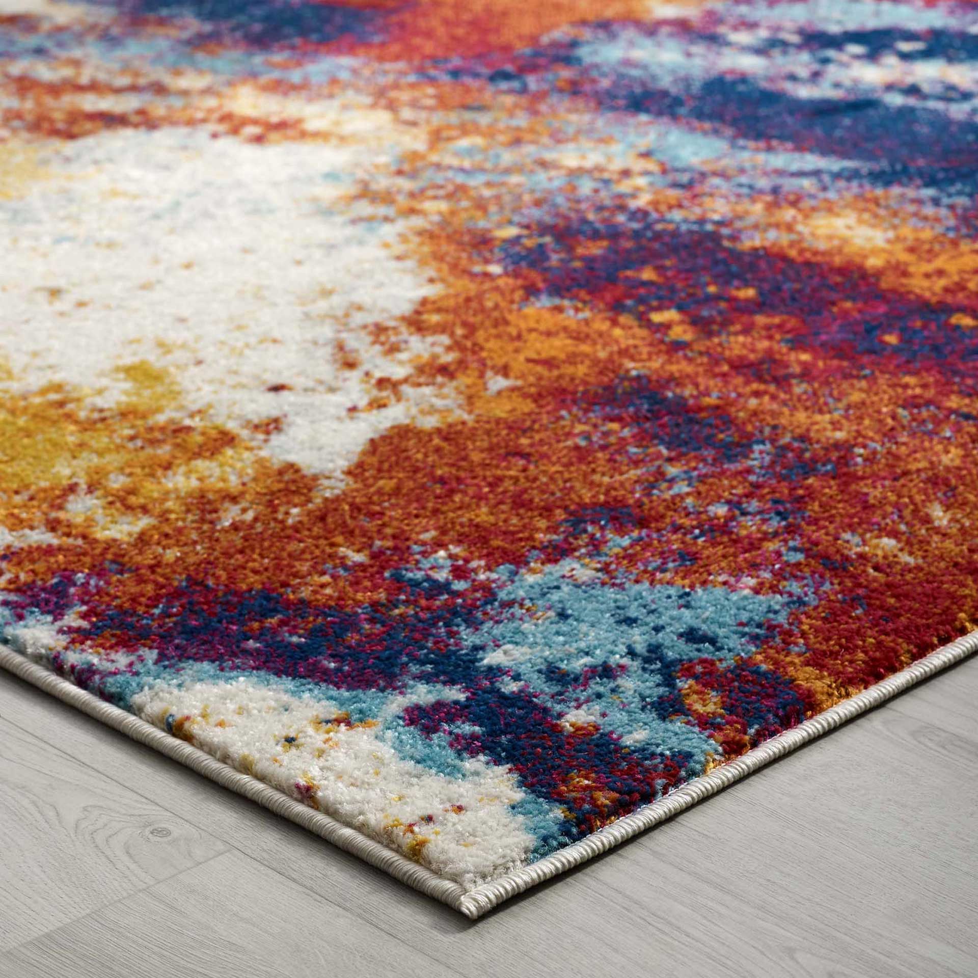 Eastham Area Rug Red/Orange/Yellow/Blue/Ivory - Image 5