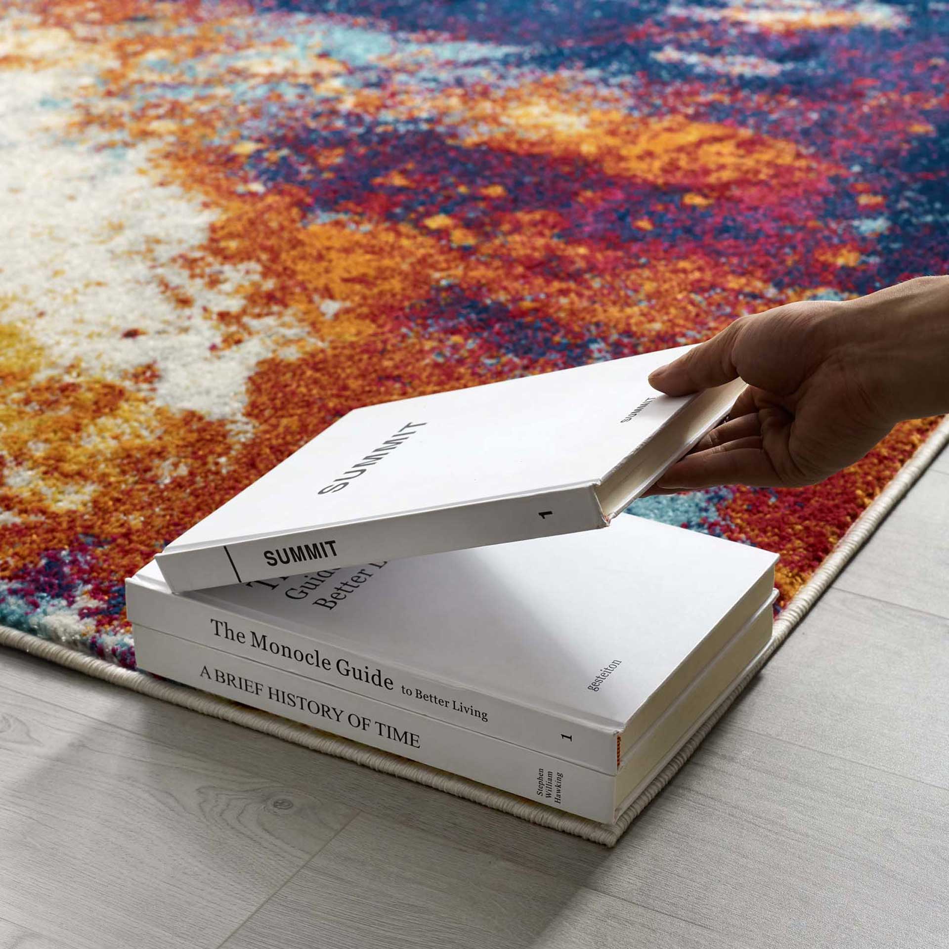 Eastham Area Rug Red/Orange/Yellow/Blue/Ivory - Image 6
