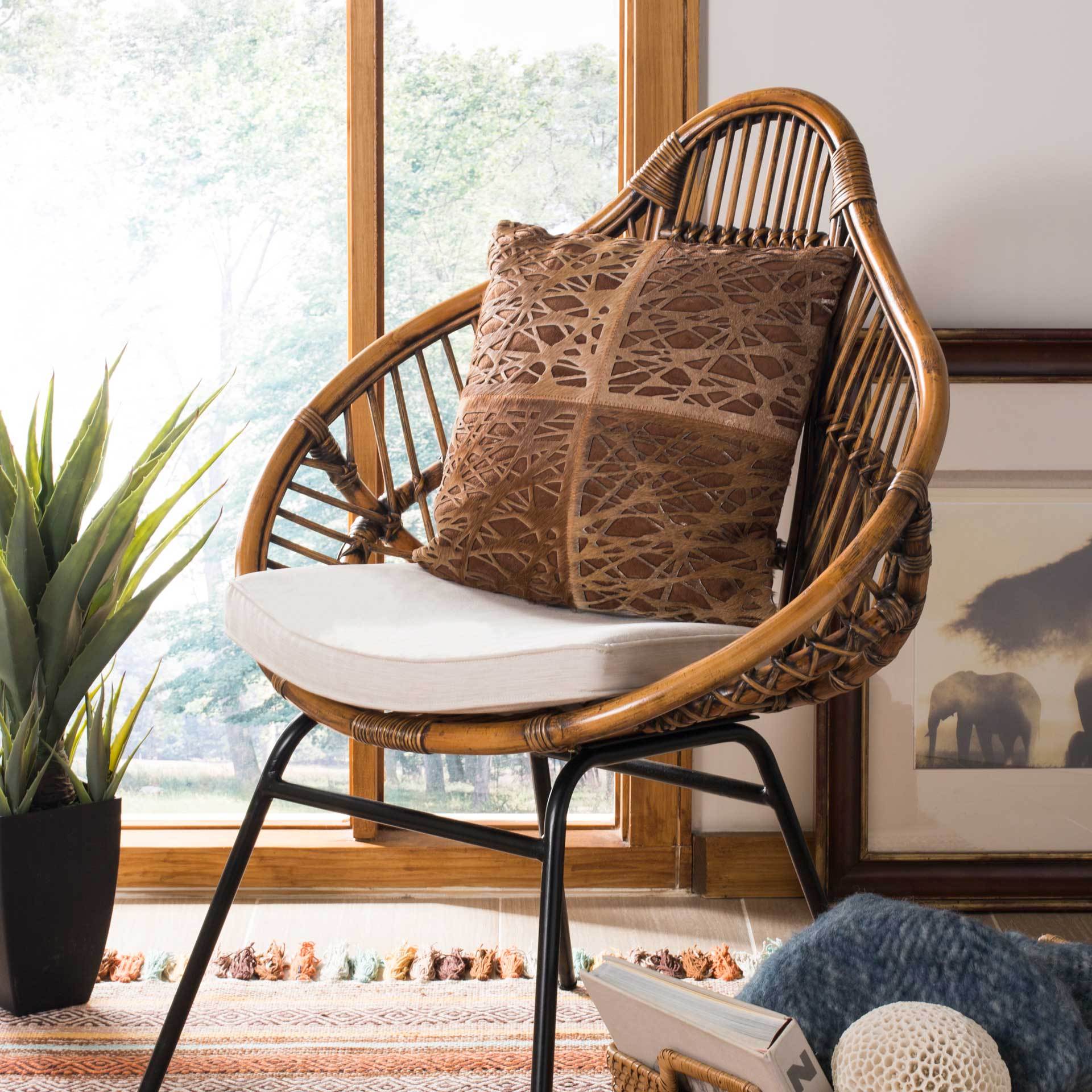 Ecclesia Cowhide Pillow Tan - Image 3