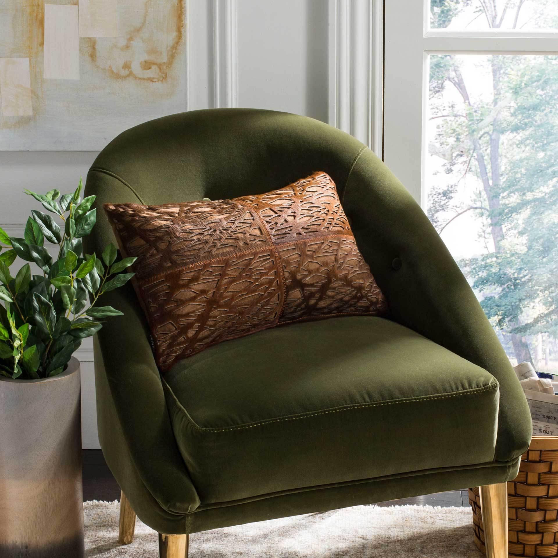 Ecclesia Cowhide Pillow Tan - Image 4