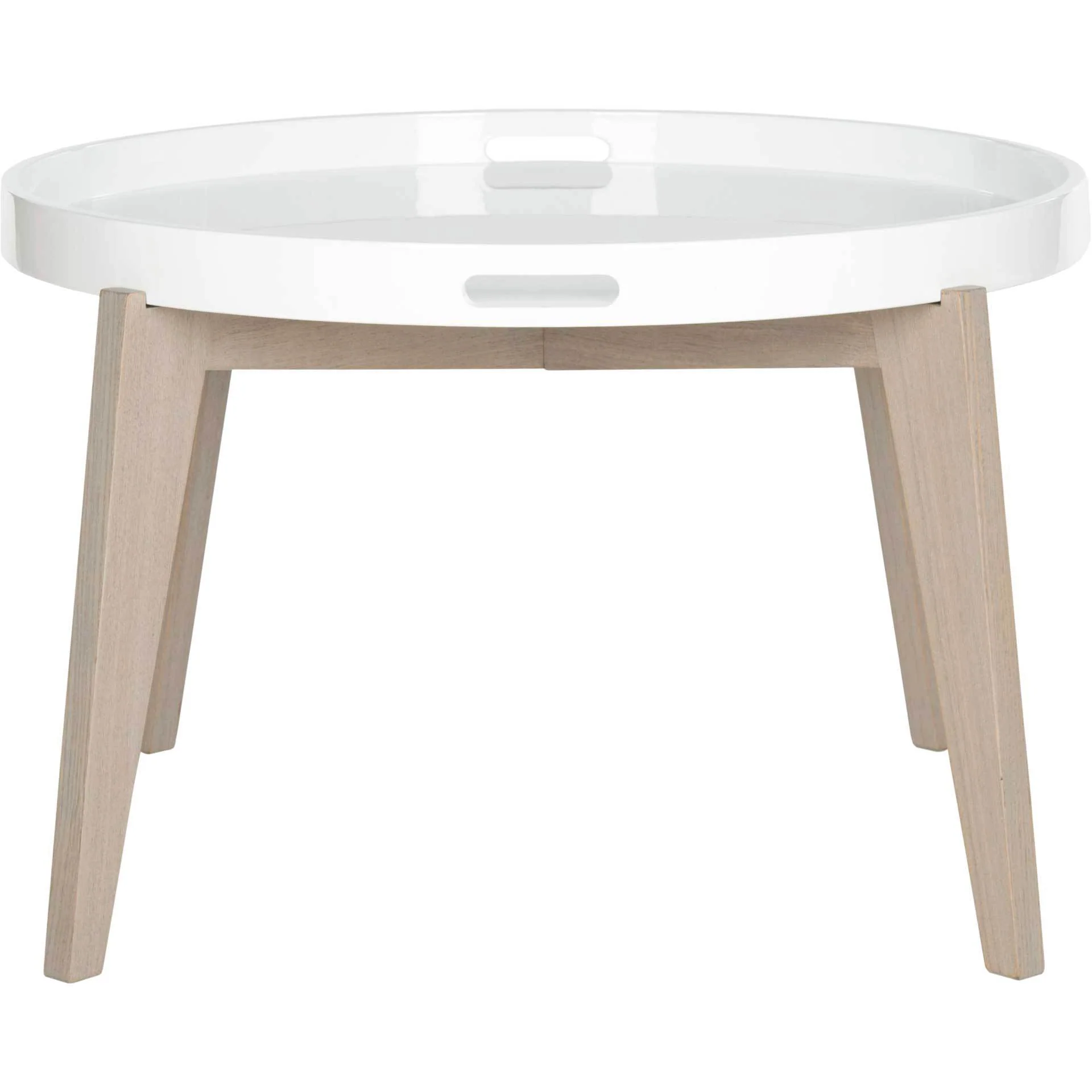 Ece Tray Top Lacquer End Table White/Gray - Image 2