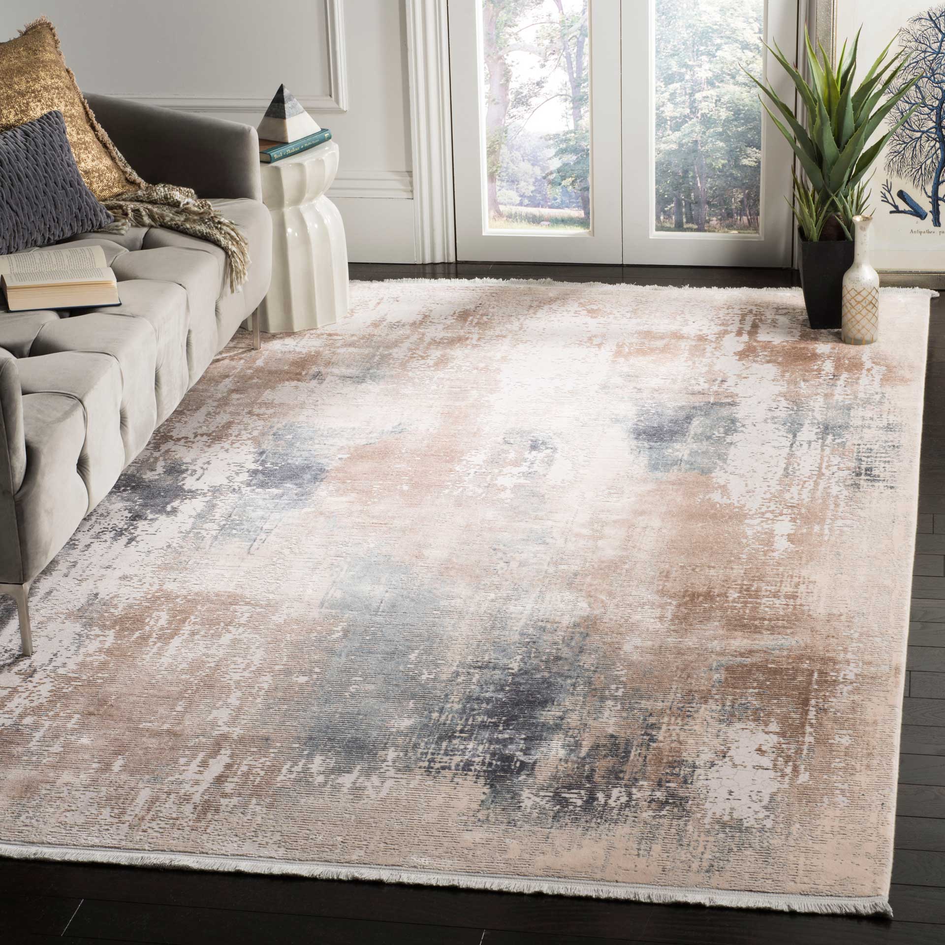 Eclipse Beige/Blue Area Rug - Image 4