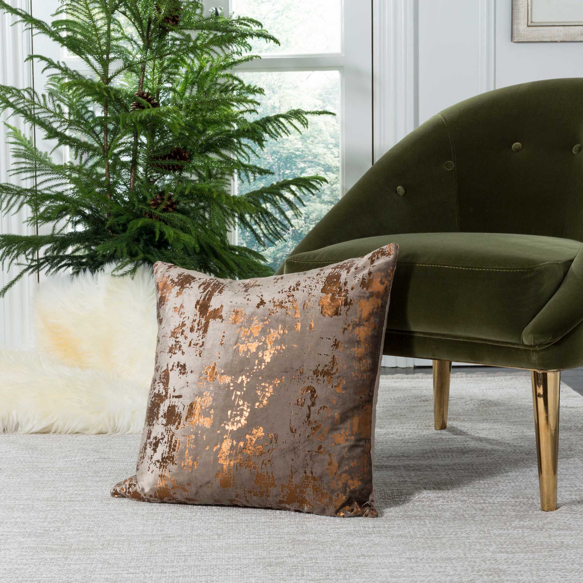 Edge Metallic Pillow Potato Brown/Copper - Image 5