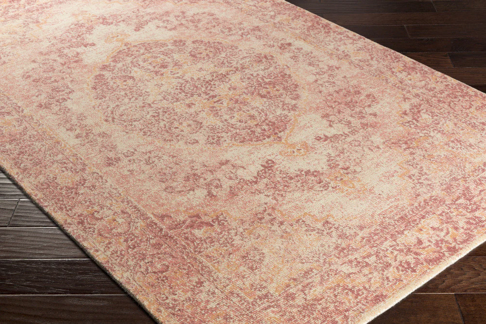 Edith Cream/Coral/Bright Orange Area Rug - Image 2