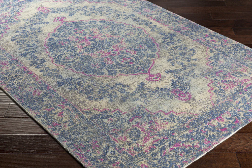 Edith Cream/Dark Blue/Medium Gray Area Rug - Image 2