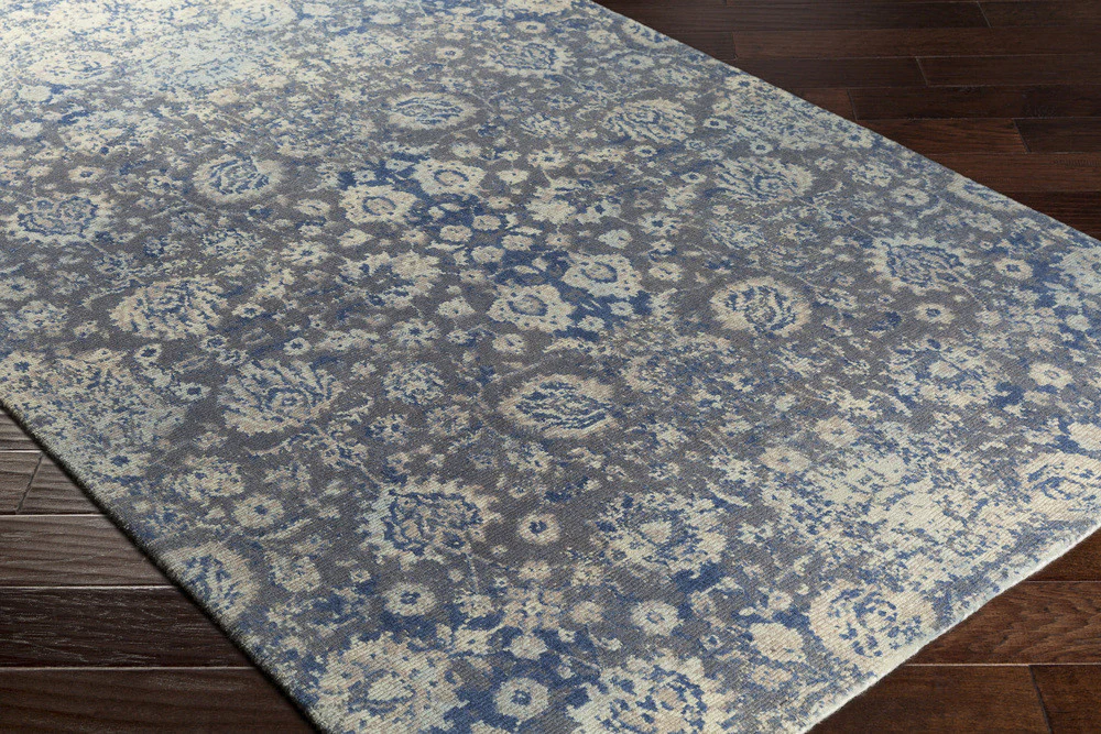Edith Cream/Medium Gray/Denim Area Rug - Image 2