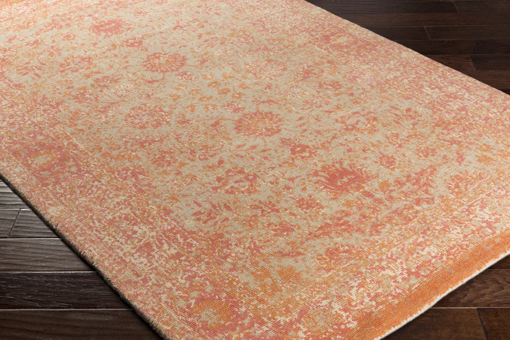 Edith Khaki/Coral/Bright Orange Area Rug - Image 2