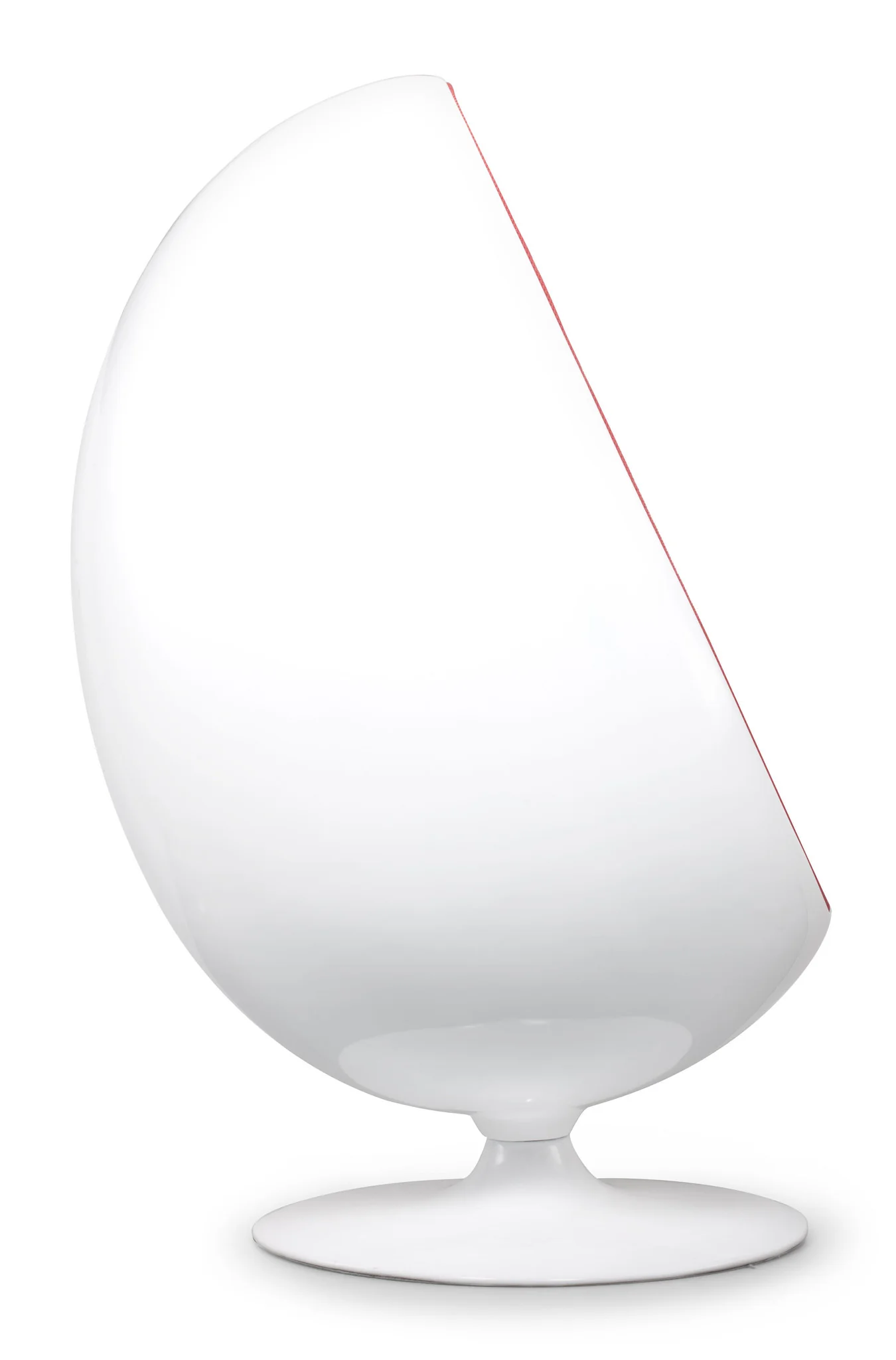 Egg Lounge Chair Red Fabric - Image 2
