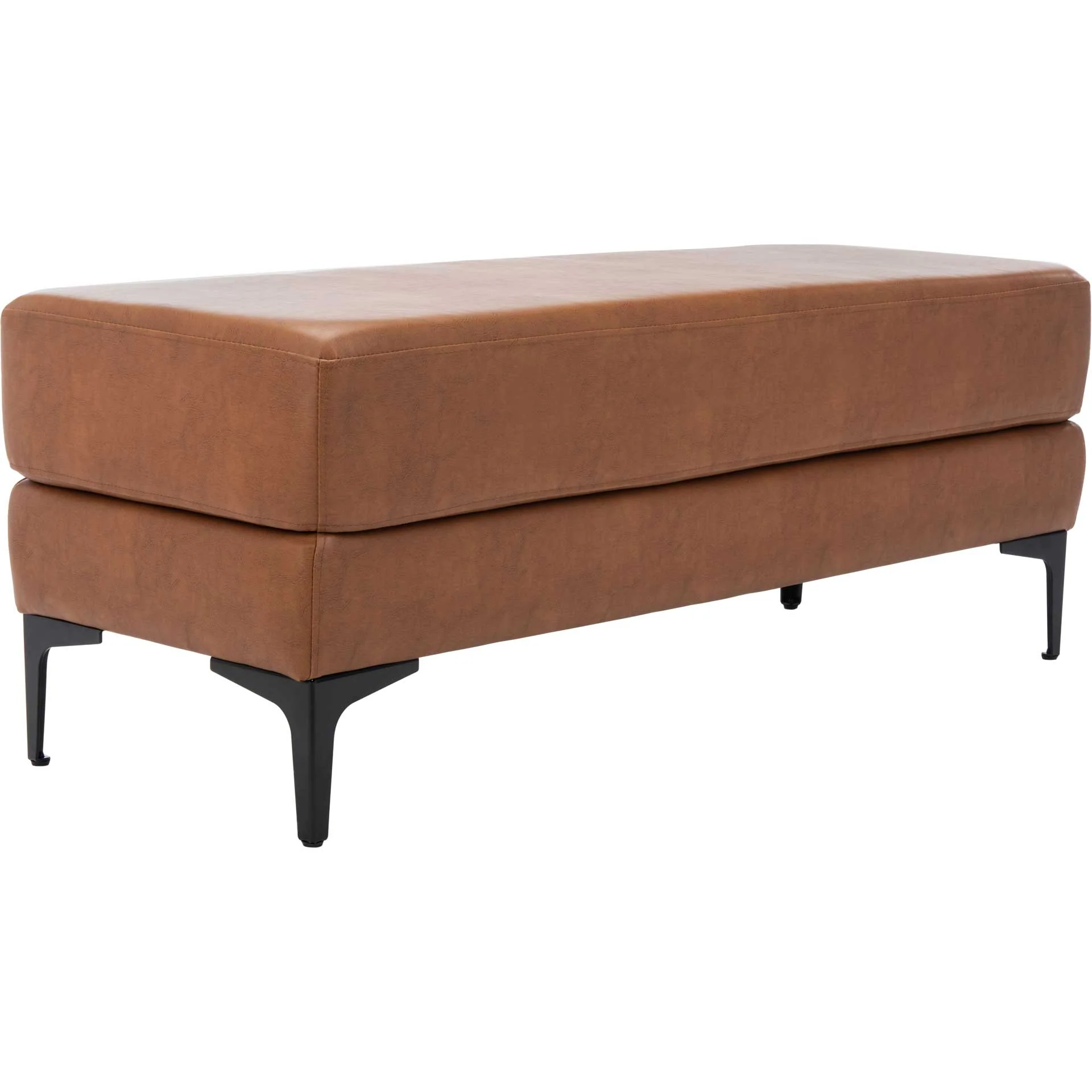 Elaine Rectangular Bench Brown/Black - Image 2