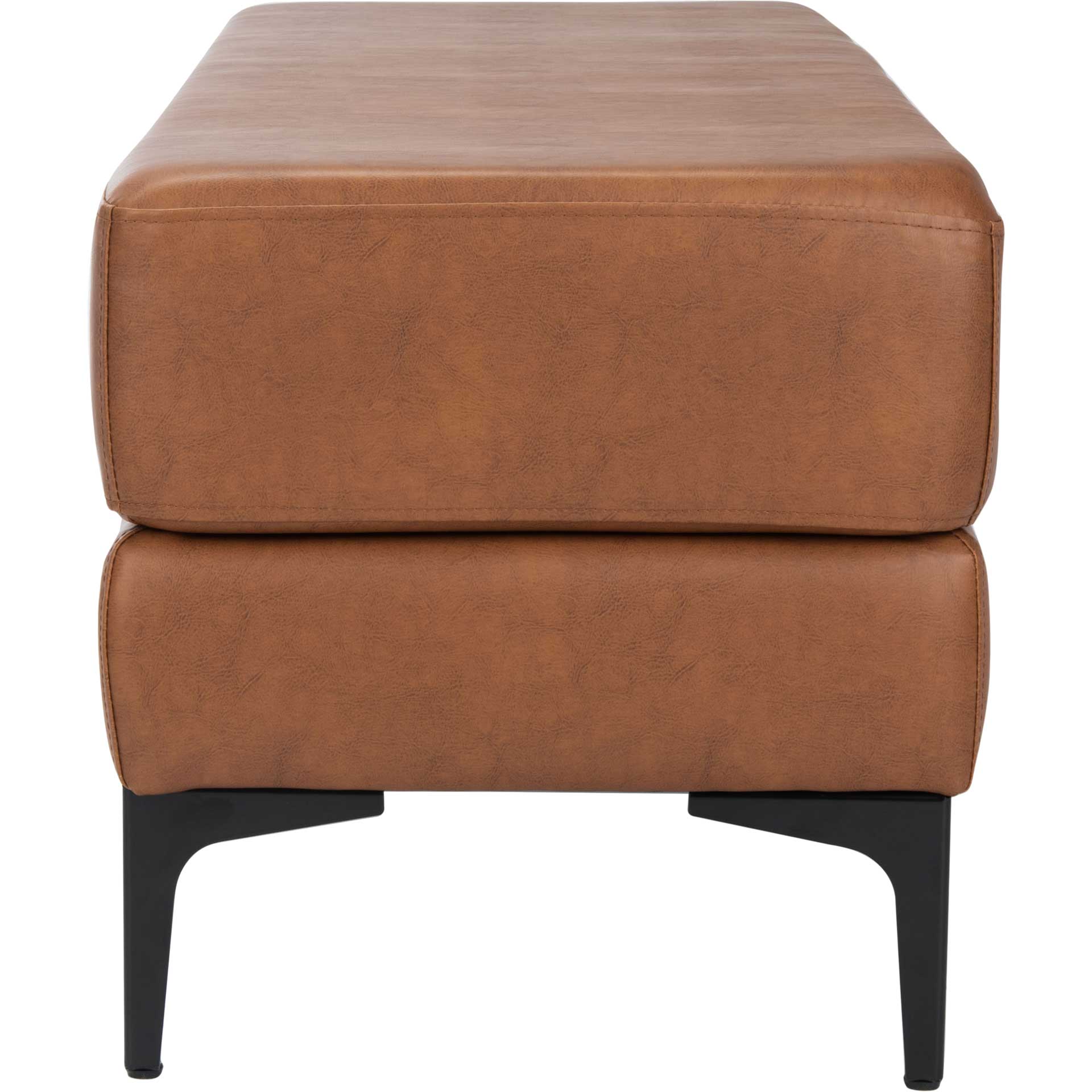 Elaine Rectangular Bench Brown/Black - Image 3