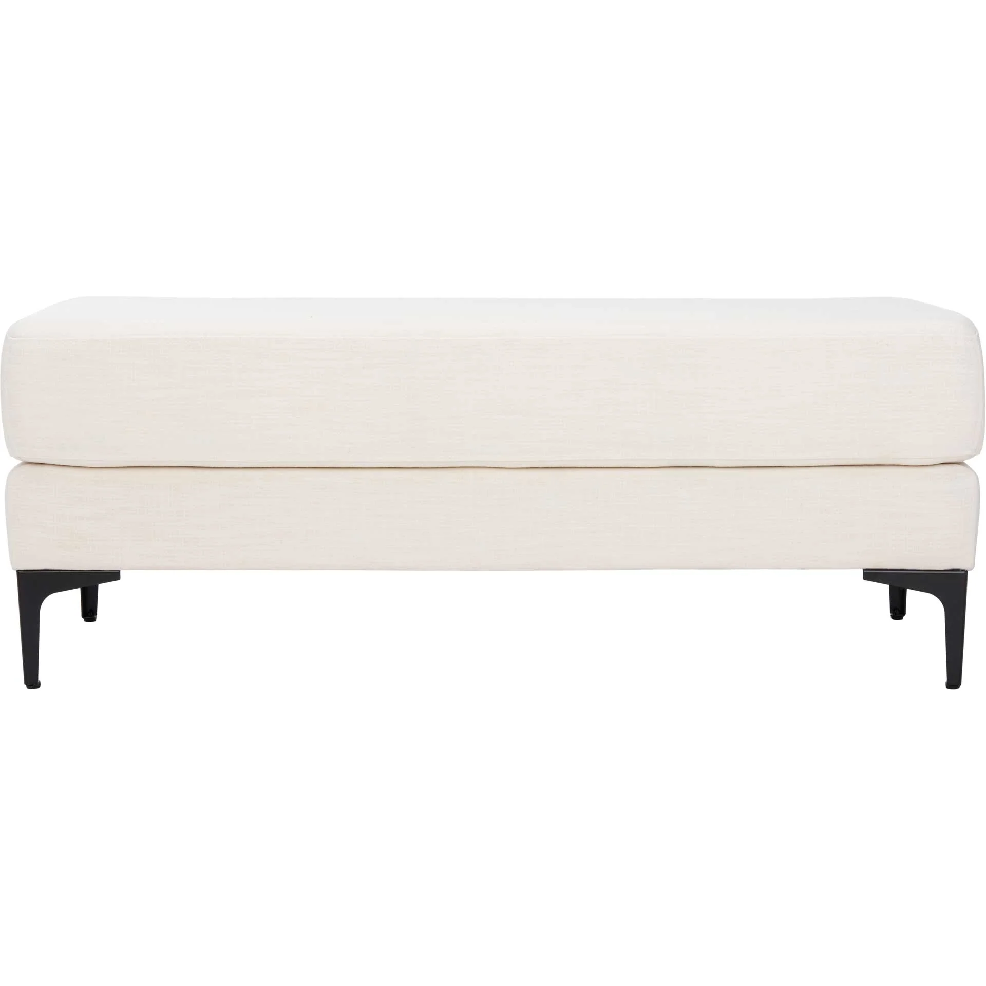 Elaine Rectangular Bench Creme/Black - Image 2