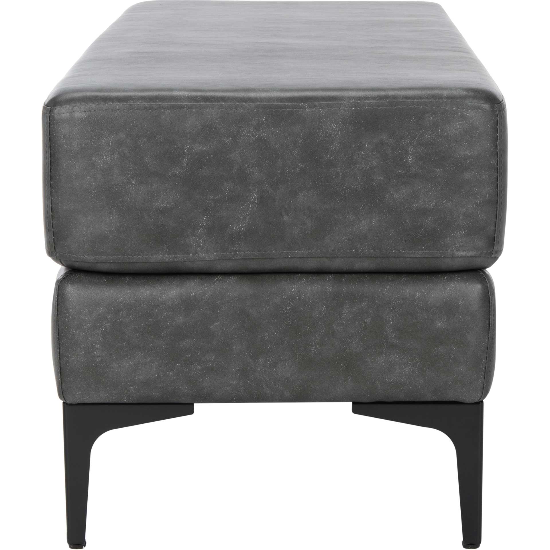 Elaine Rectangular Bench Gray/Black - Image 3