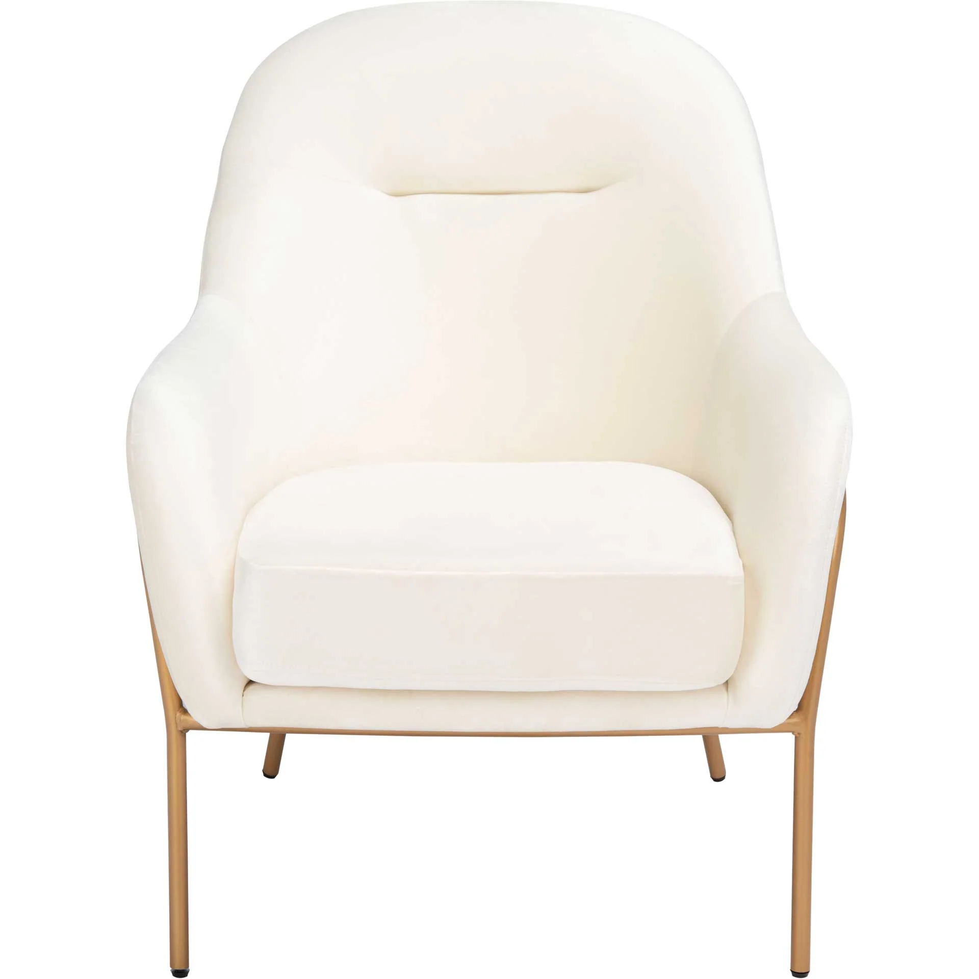 Eldon Velvet Accent Chair Cream/Gold - Image 2