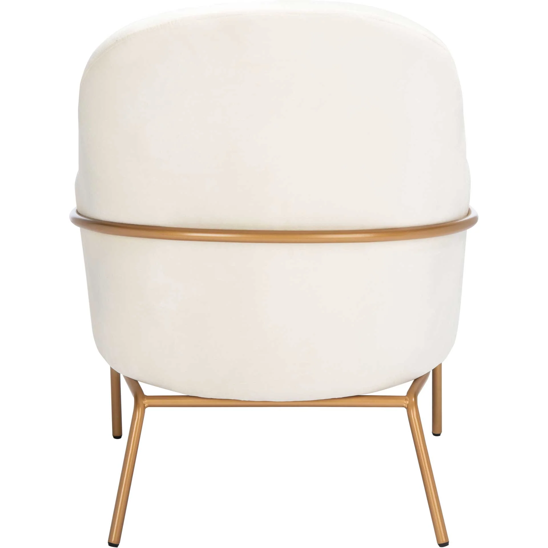 Eldon Velvet Accent Chair Cream/Gold - Image 4