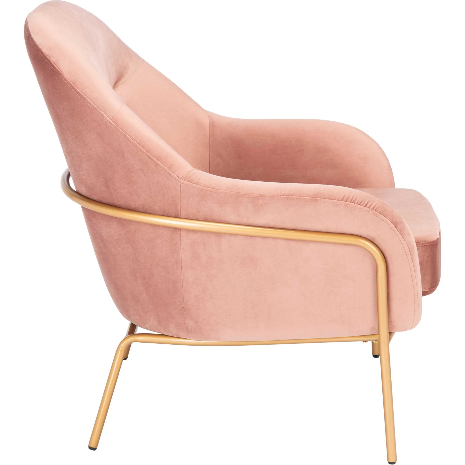 Eldon Velvet Accent Chair Dusty Rose/Gold - Image 3