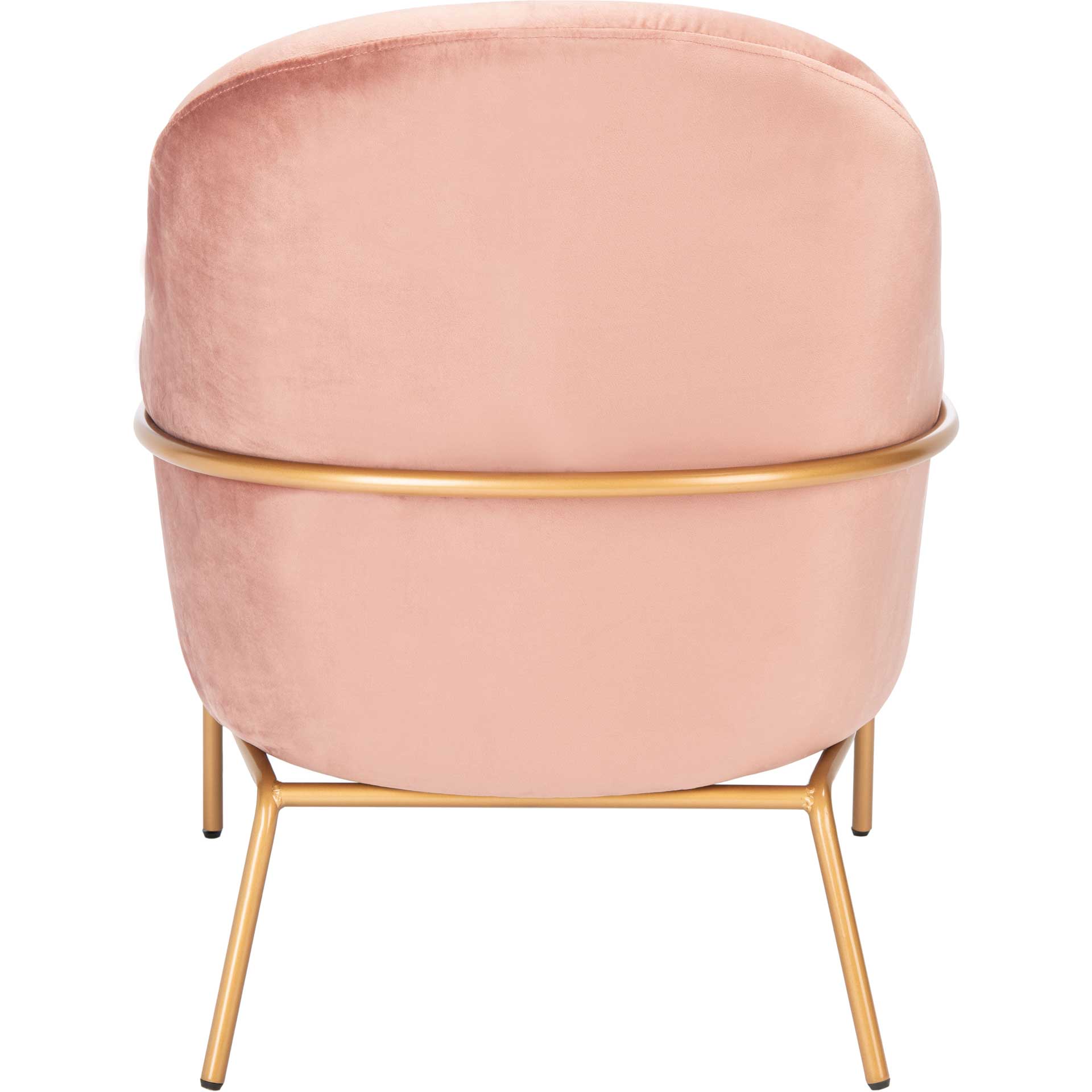 Eldon Velvet Accent Chair Dusty Rose/Gold - Image 4