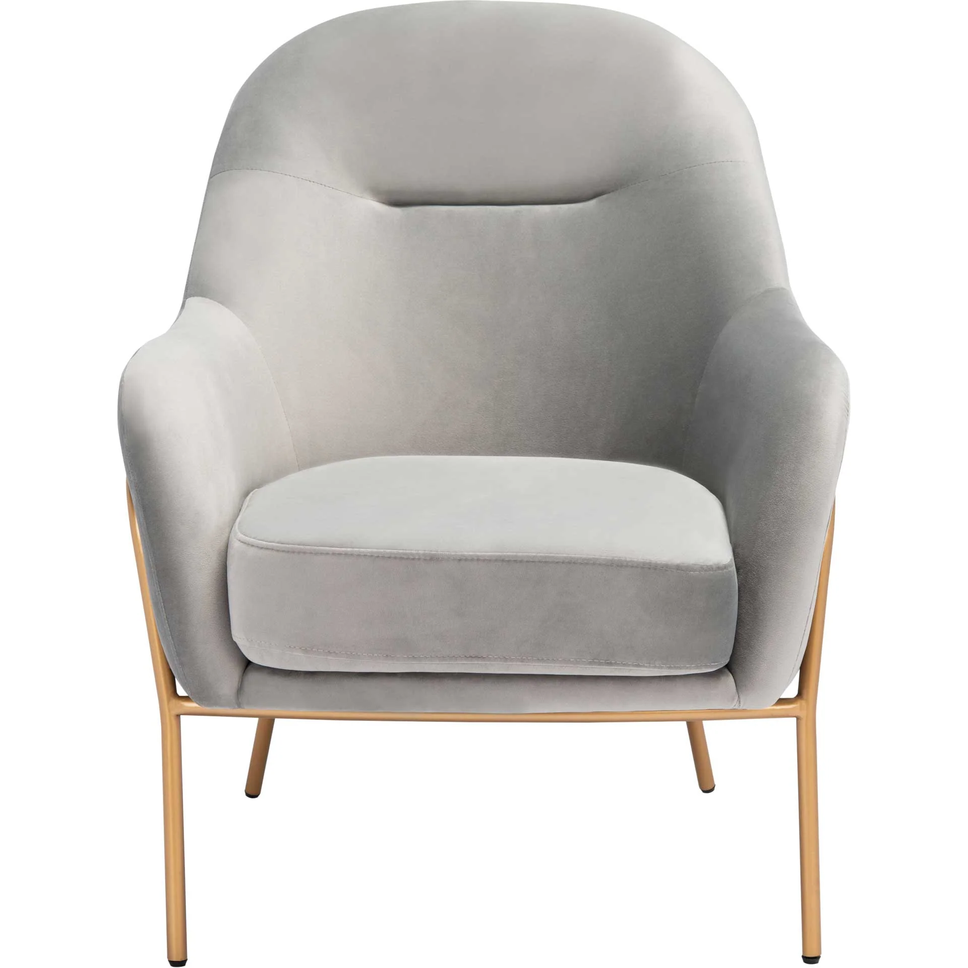 Eldon Velvet Accent Chair Gray/Gold - Image 2