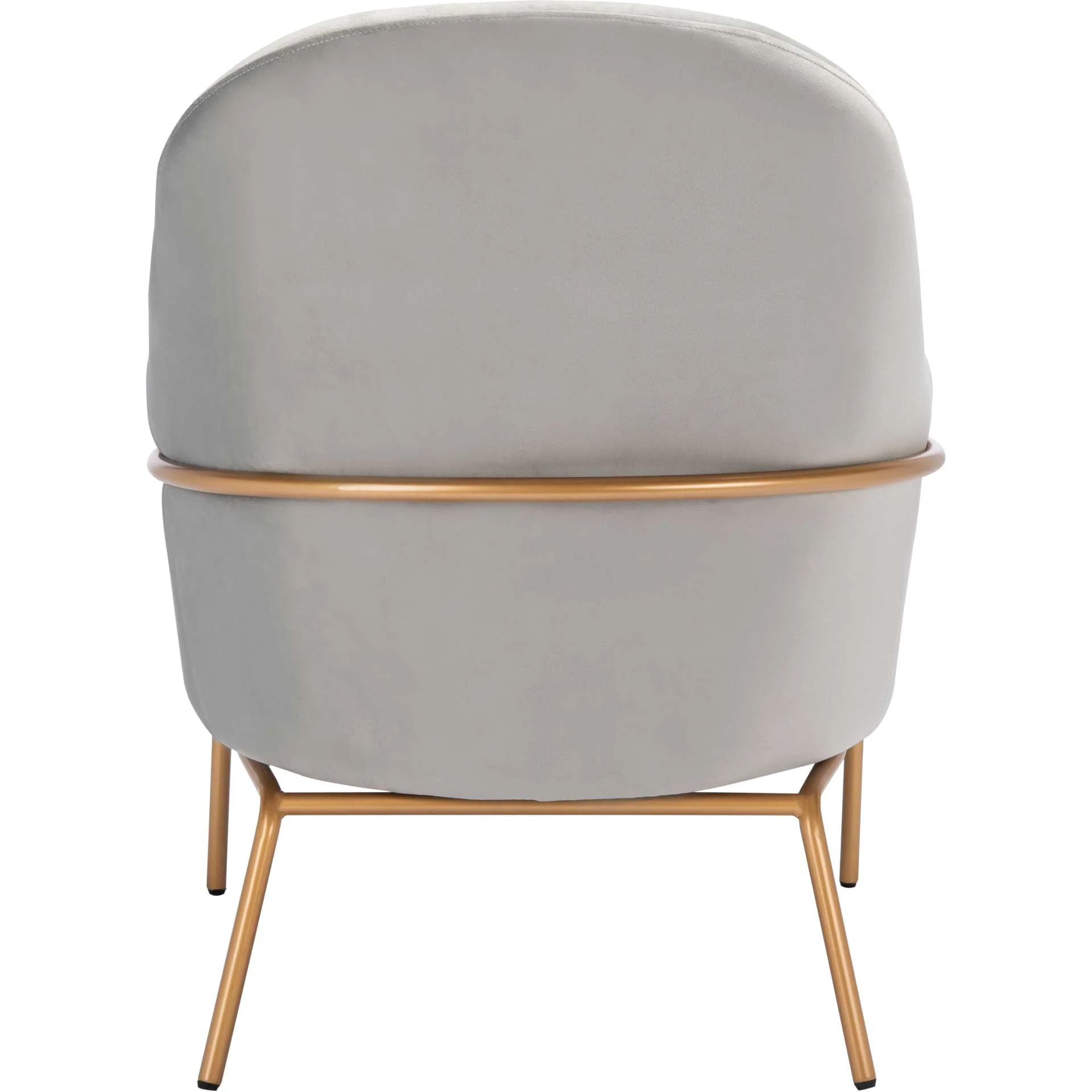 Eldon Velvet Accent Chair Gray/Gold - Image 4