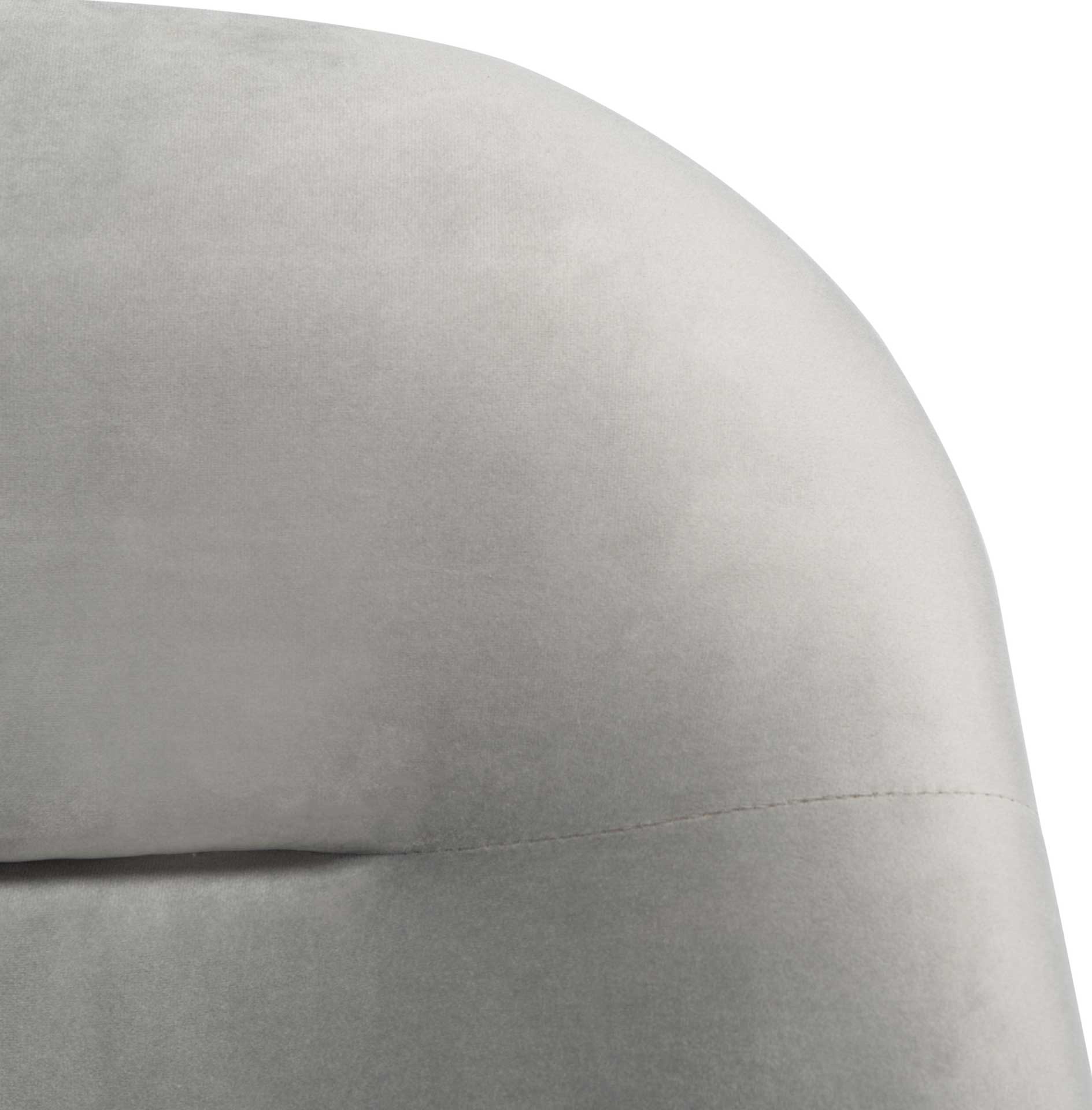 Eldon Velvet Accent Chair Gray/Gold - Image 5