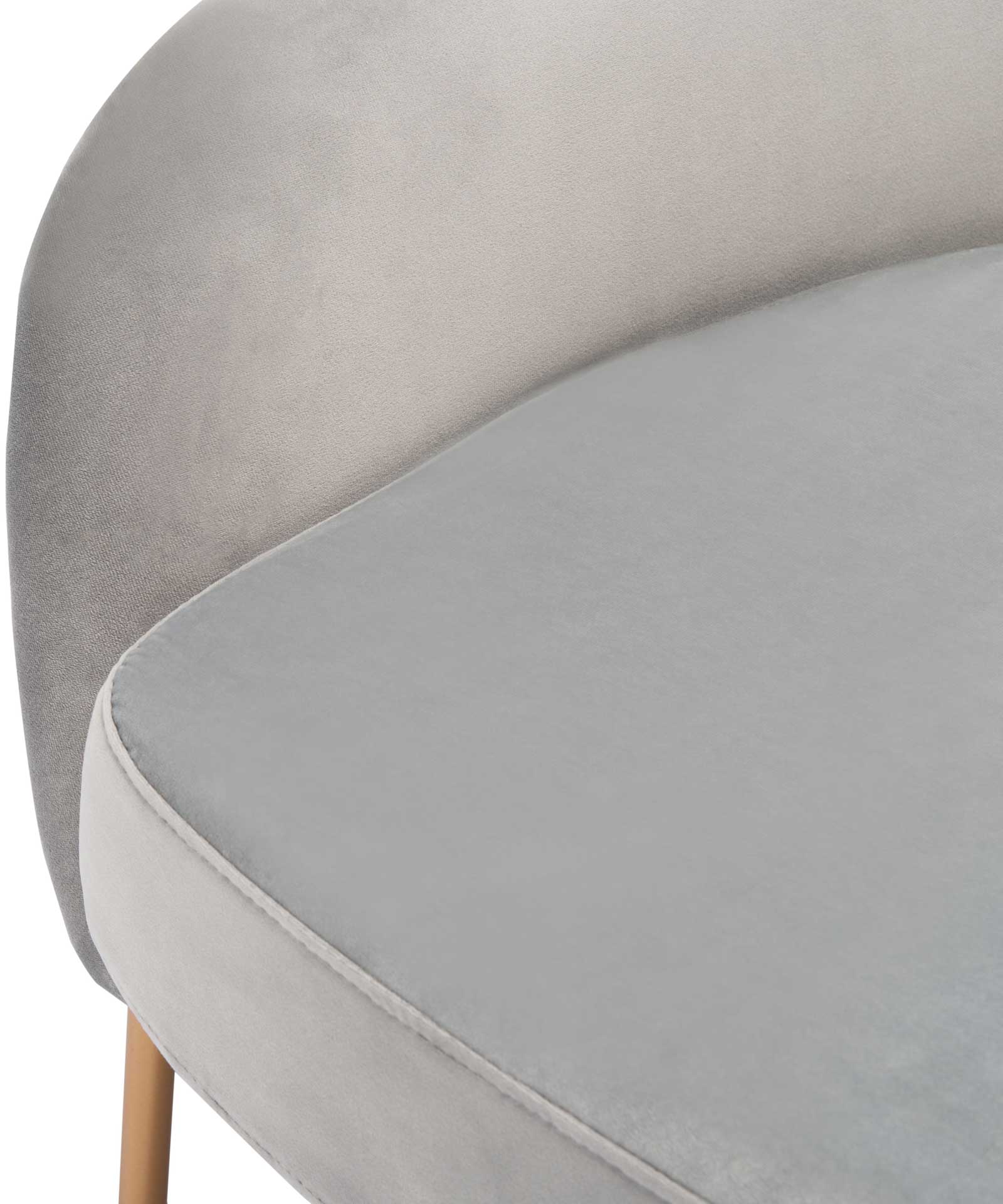 Eldon Velvet Accent Chair Gray/Gold - Image 6