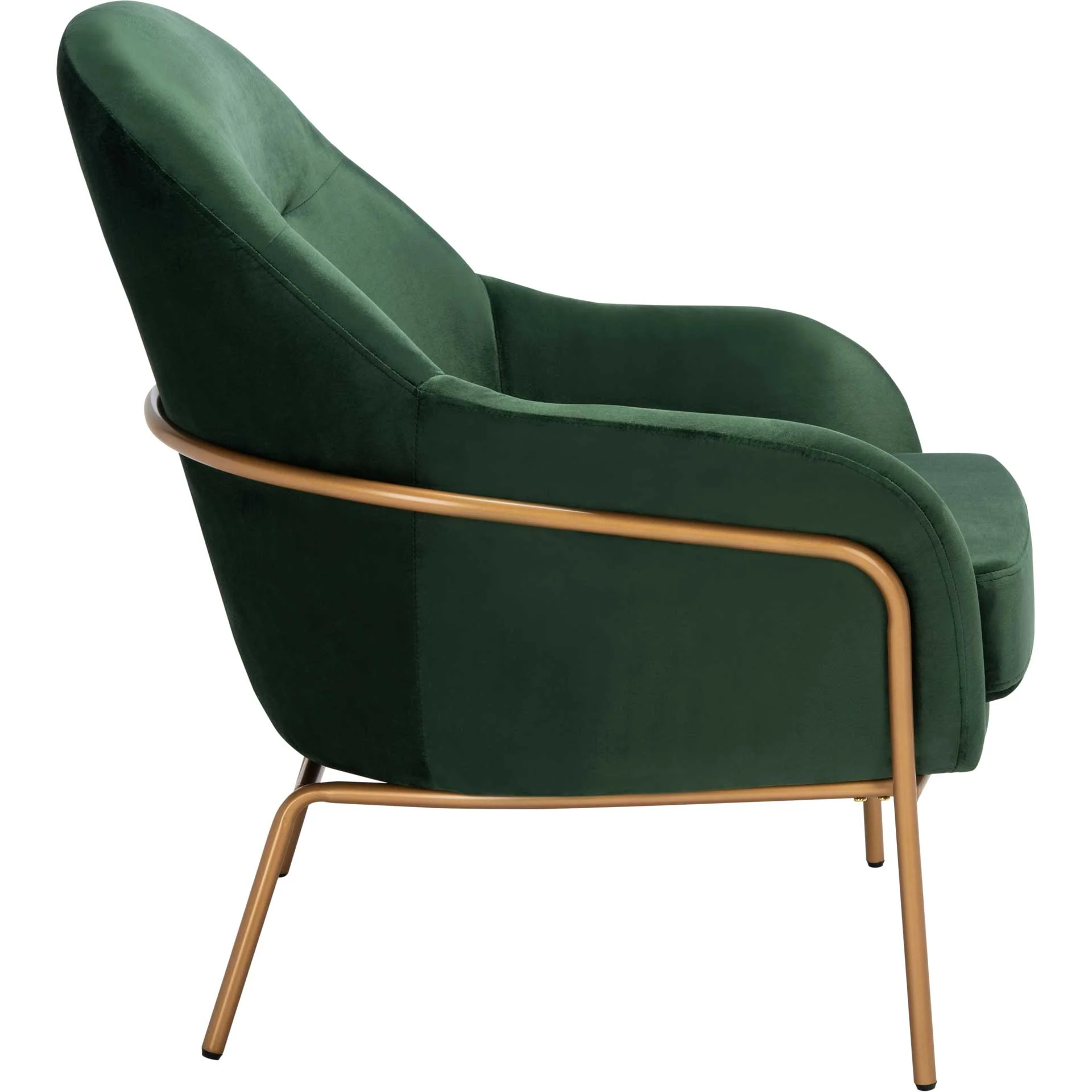 Eldon Velvet Accent Chair Malachite Green/Gold - Image 3