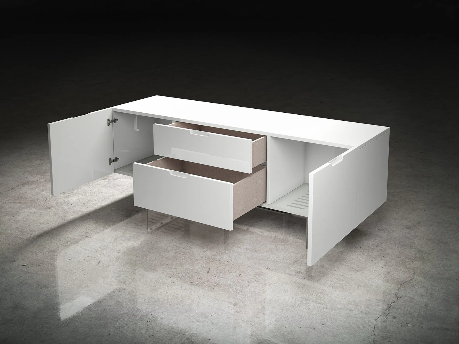 Eldridge Media Cabinet White - Image 5