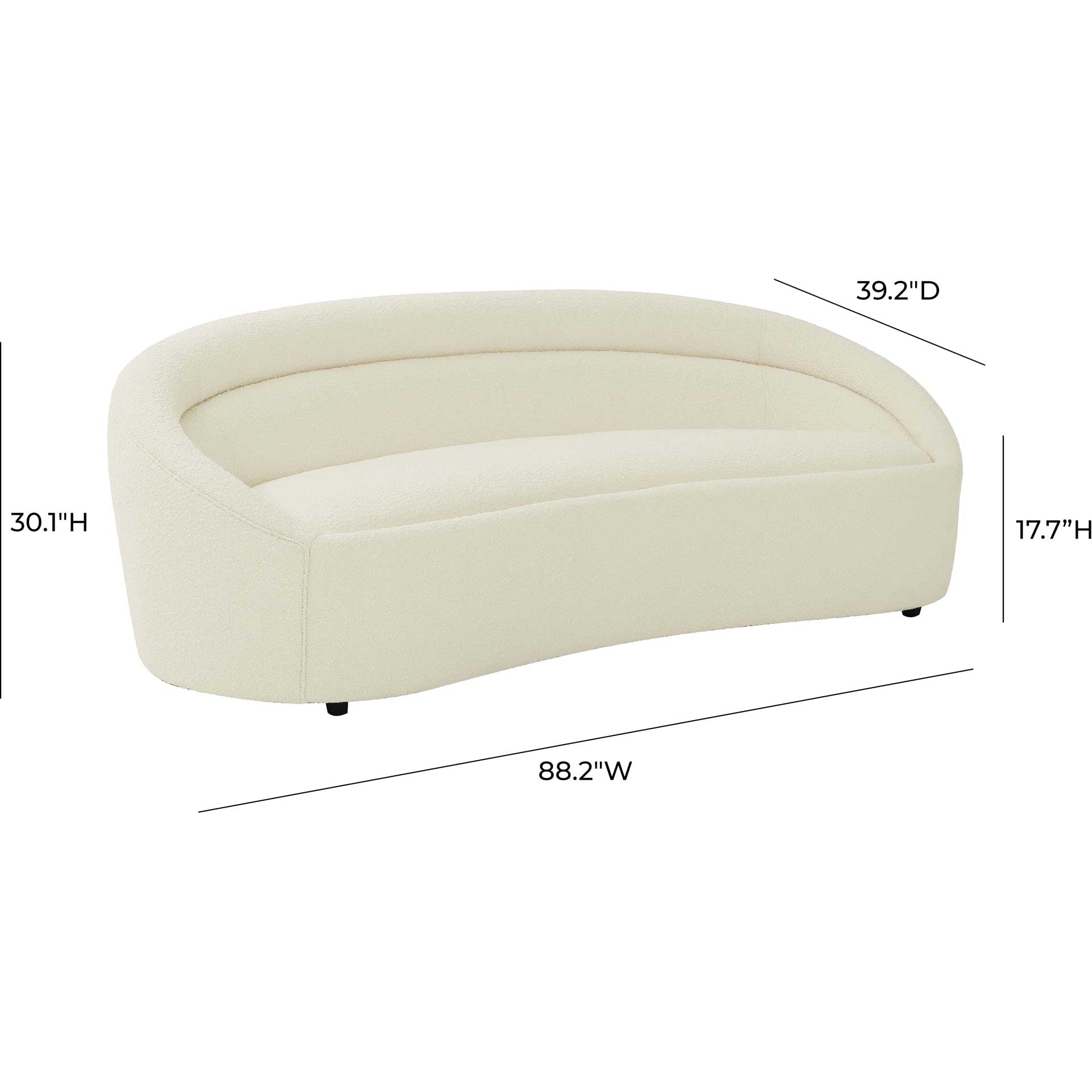 Eleanor Boucle Sofa Cream - Image 5