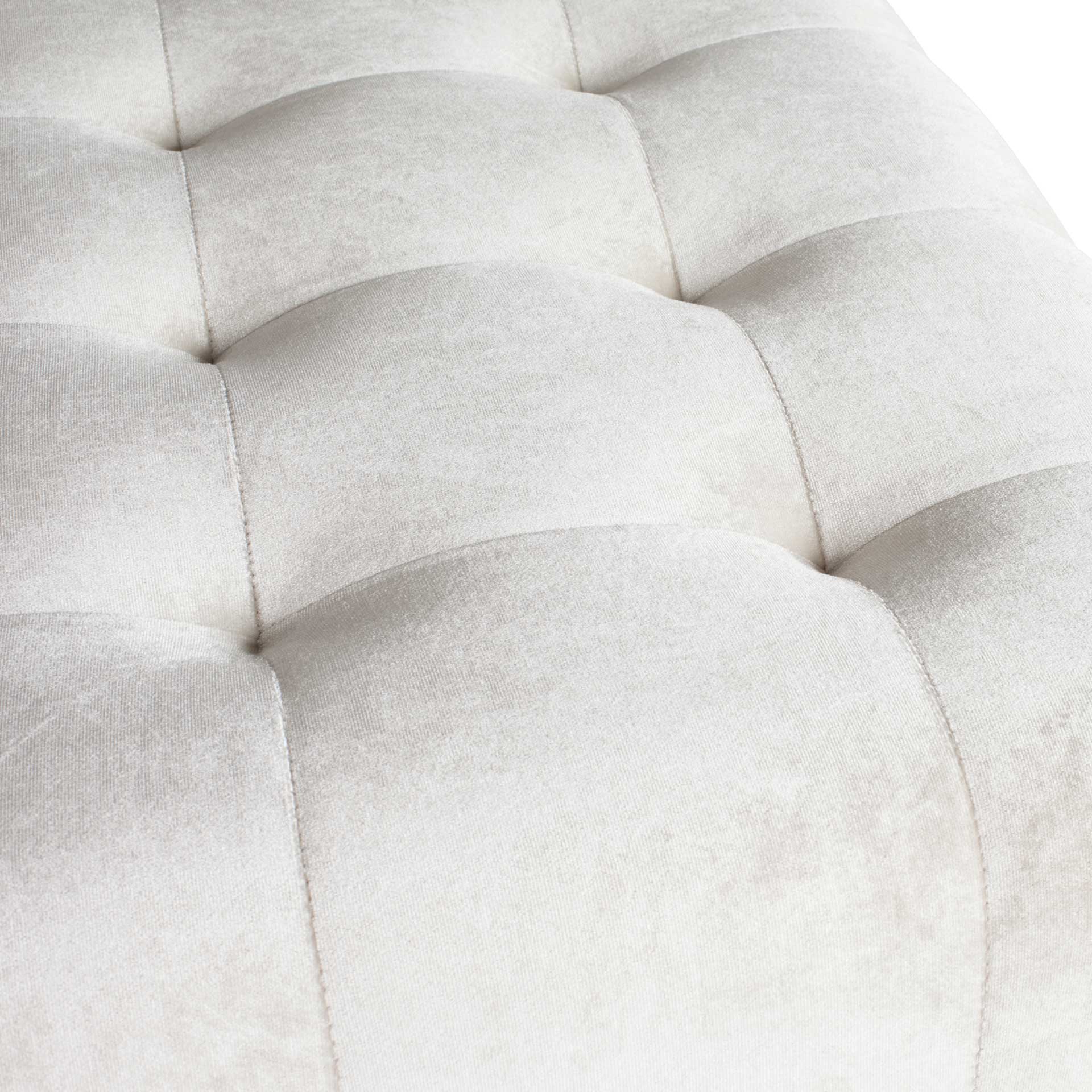 Eleanor Velvet Gold Cap Bench Beige/Espresso - Image 5