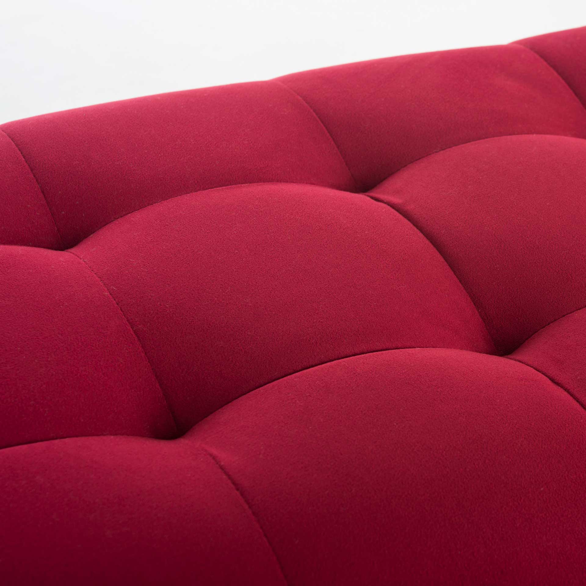Eleanor Velvet Gold Cap Bench Maroon/Espresso - Image 4