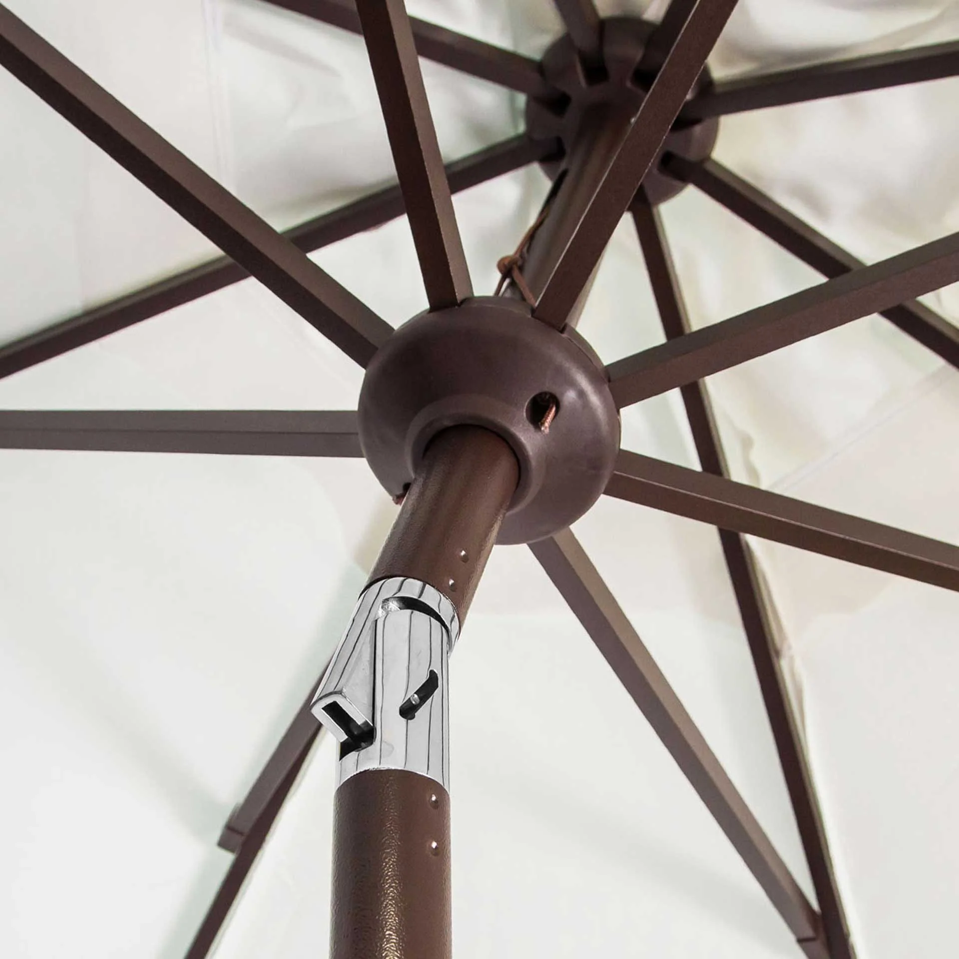 Electra Auto Tilt Umbrella White/Black - Image 3