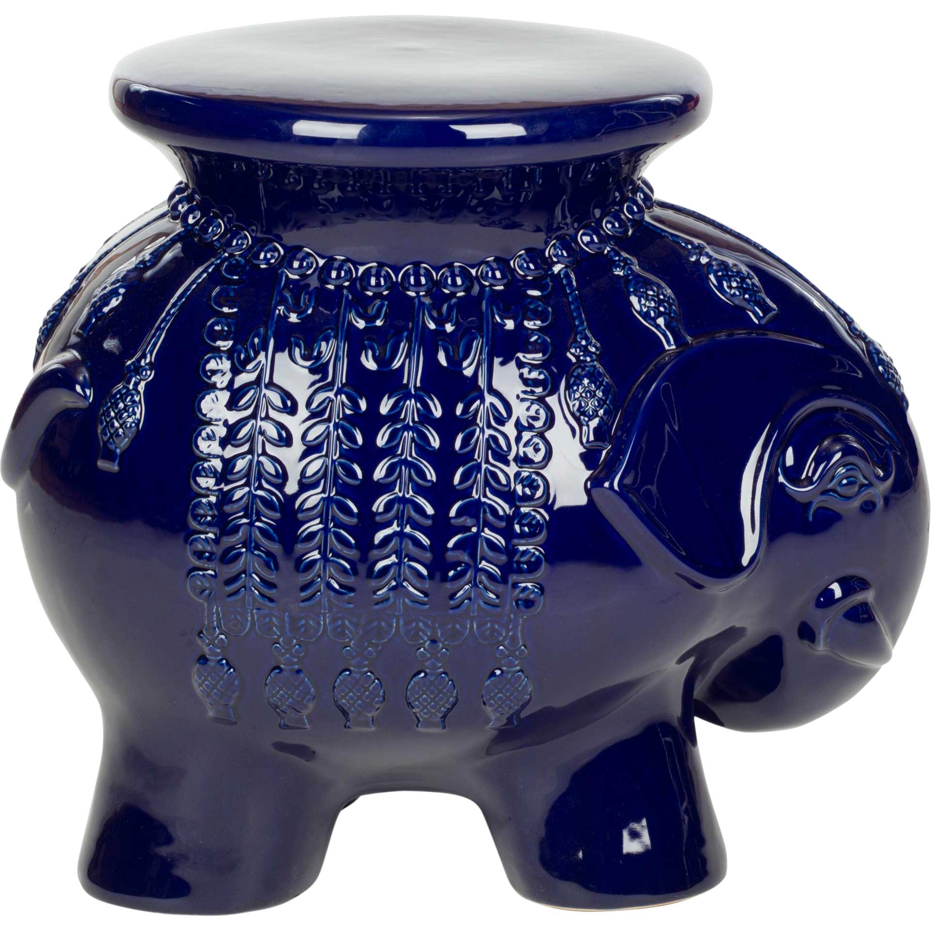 Elephant Garden Stool Navy - Image 2