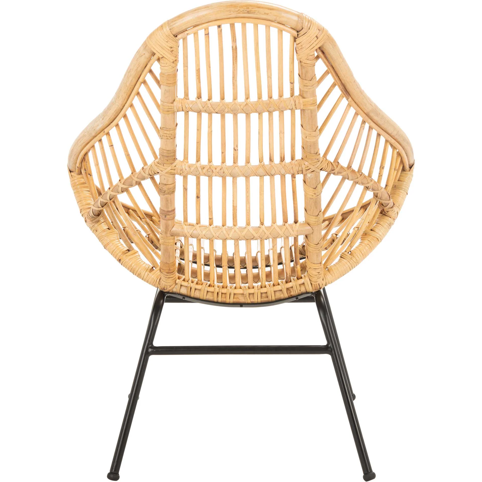 Elettra Rattan Accent Chair Natural/Black - Image 3
