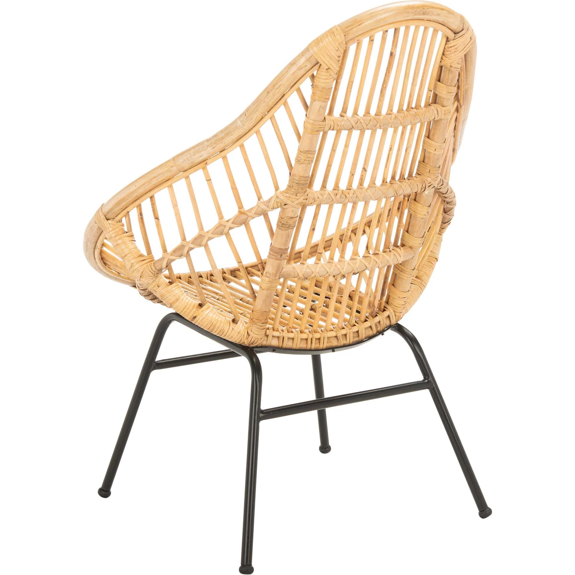 Elettra Rattan Accent Chair Natural/Black - Image 4