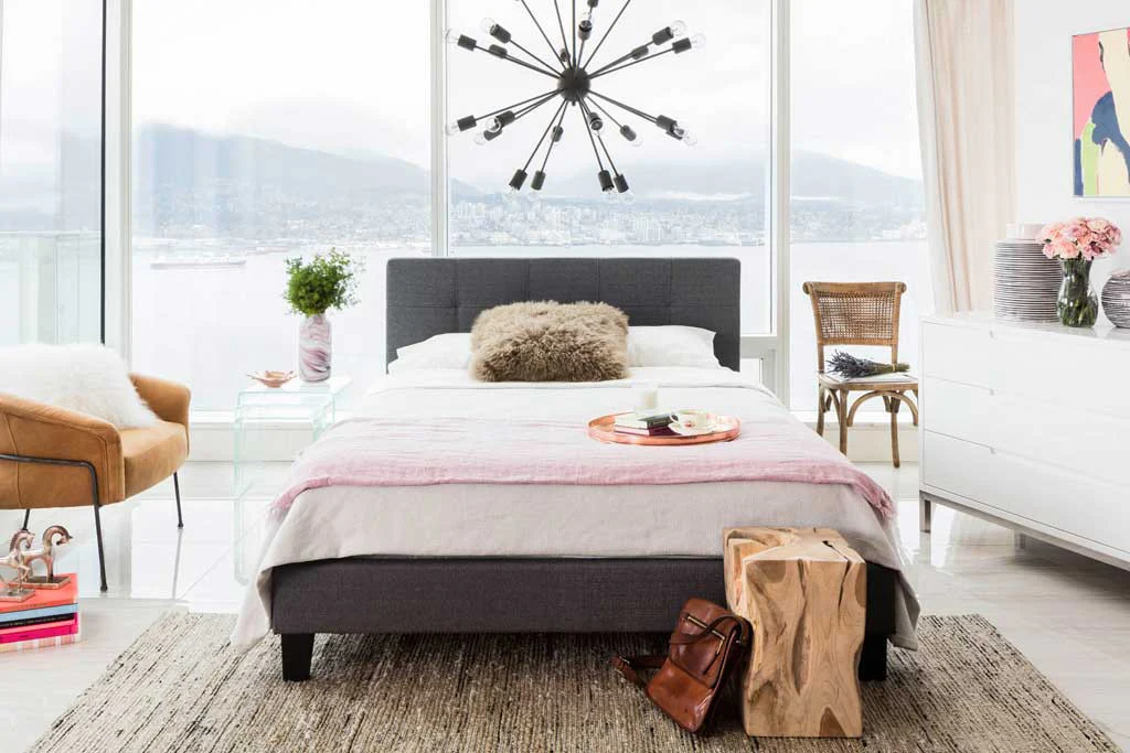 Elian Bed Dark Gray Fabric - Image 4