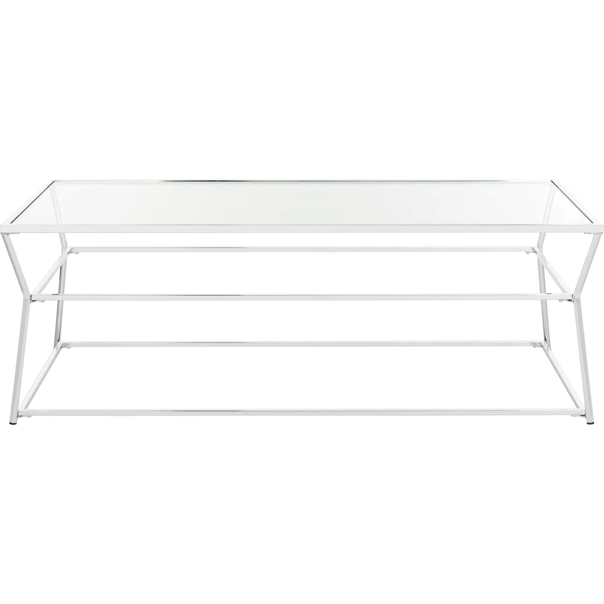 Elian Glass Coffee Table Chrome - Image 2