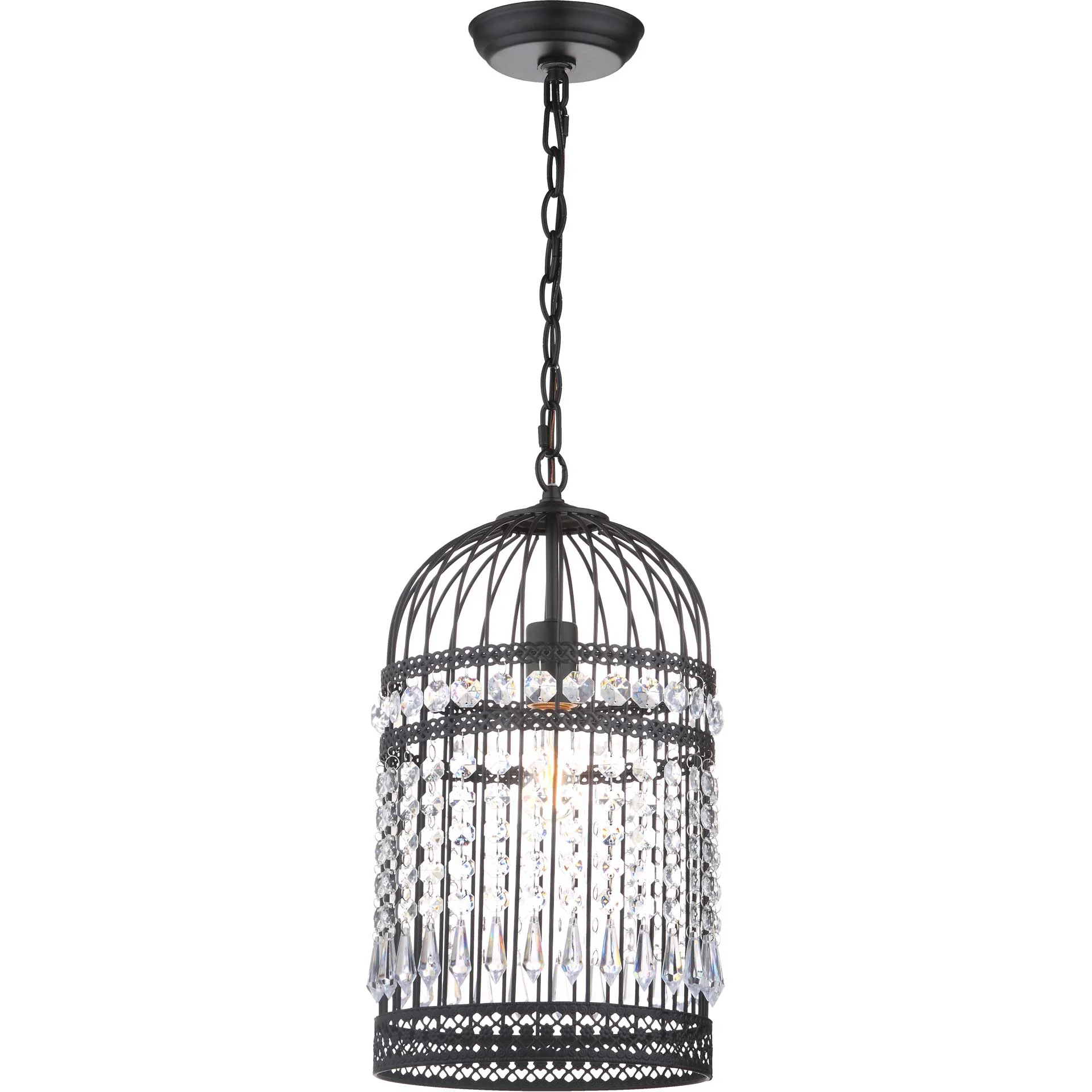 Eliana Bird Cage Adjustable Pendant Black - Image 2