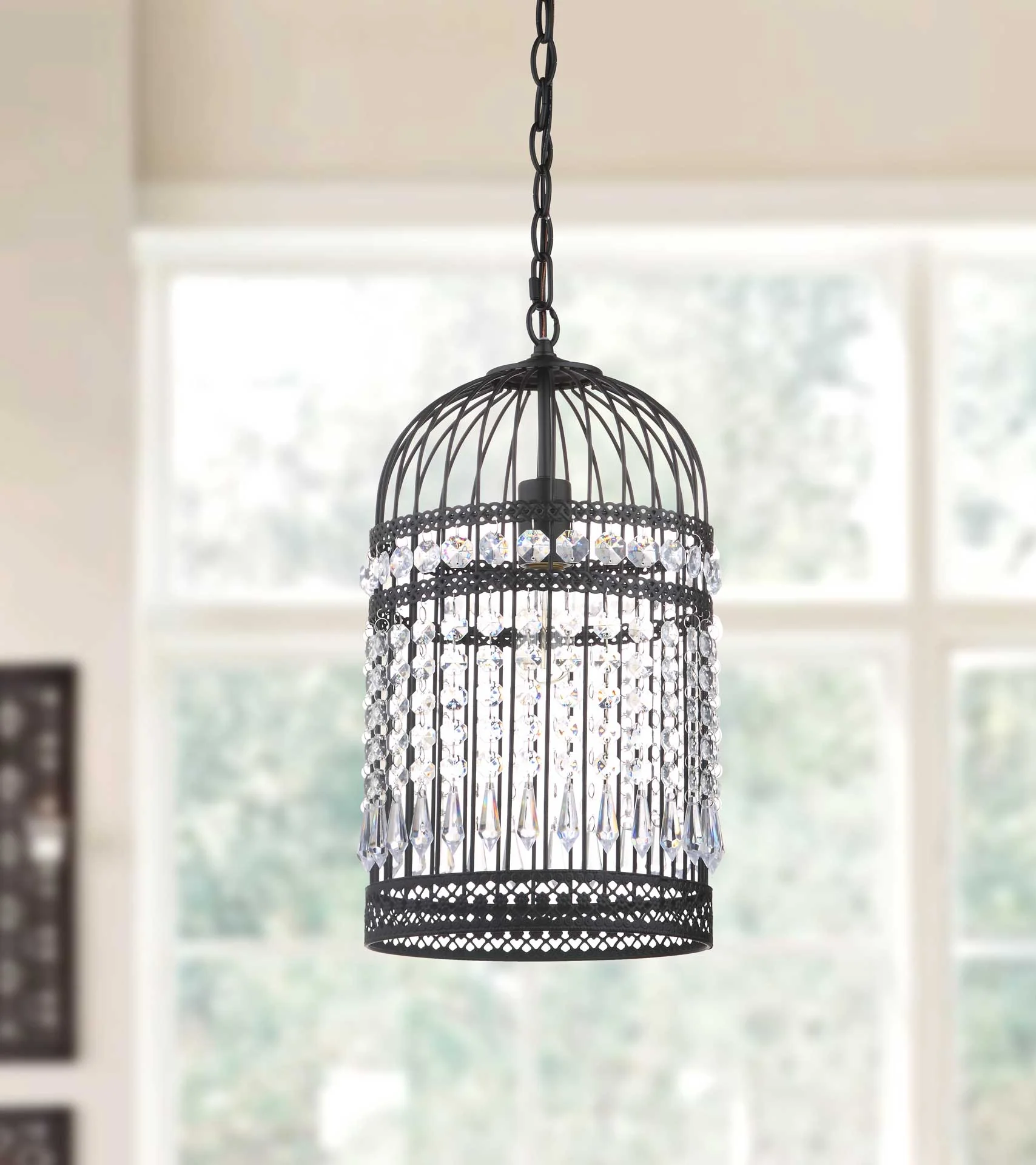 Eliana Bird Cage Adjustable Pendant Black - Image 3
