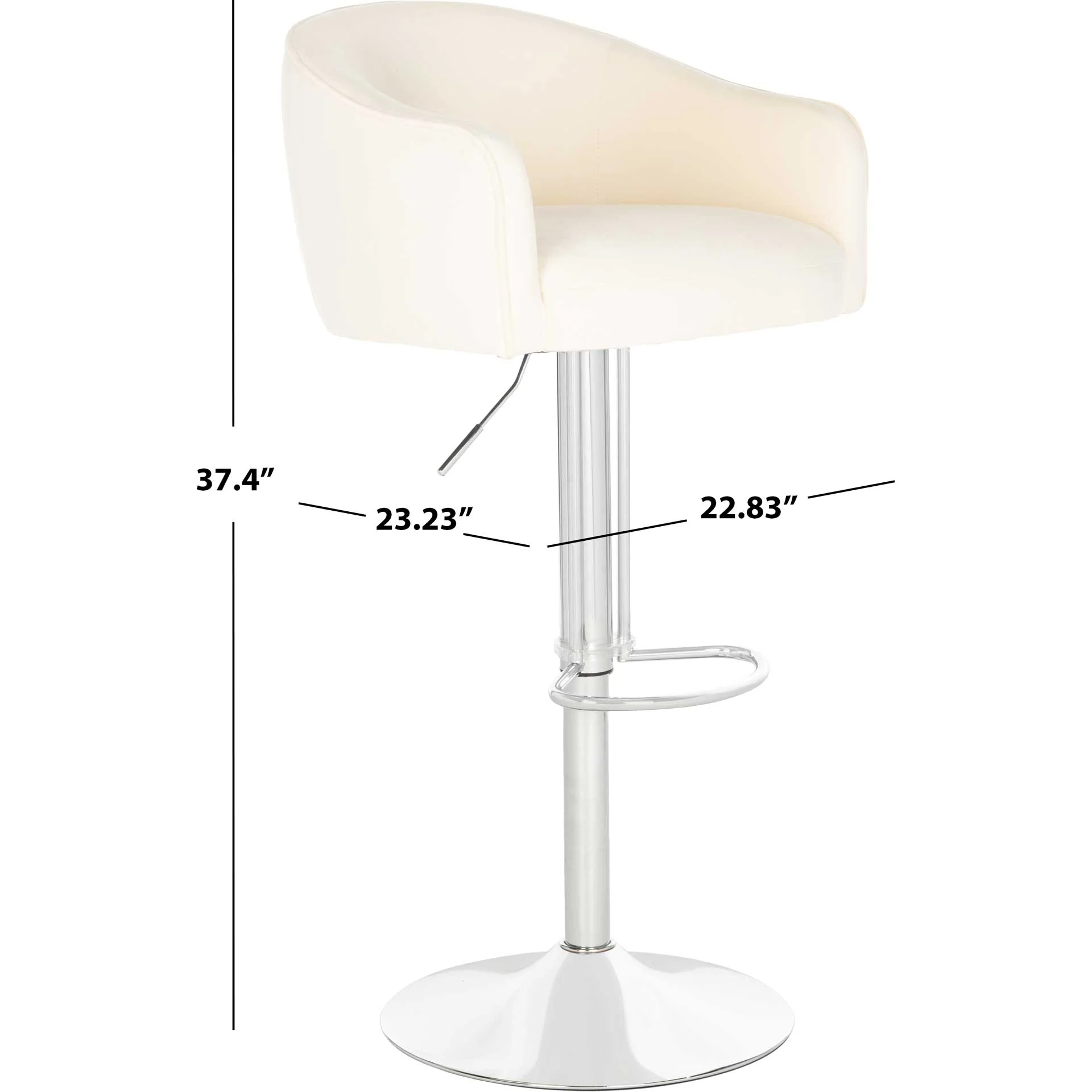 Elianna Adjustable Bar Stool Cream - Image 8