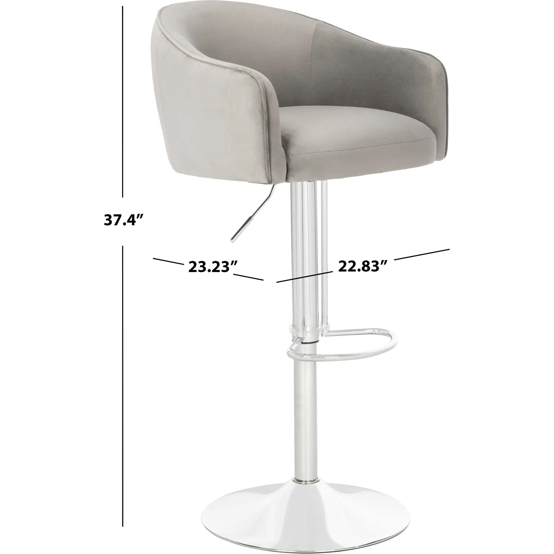Elianna Adjustable Bar Stool Light Gray - Image 8