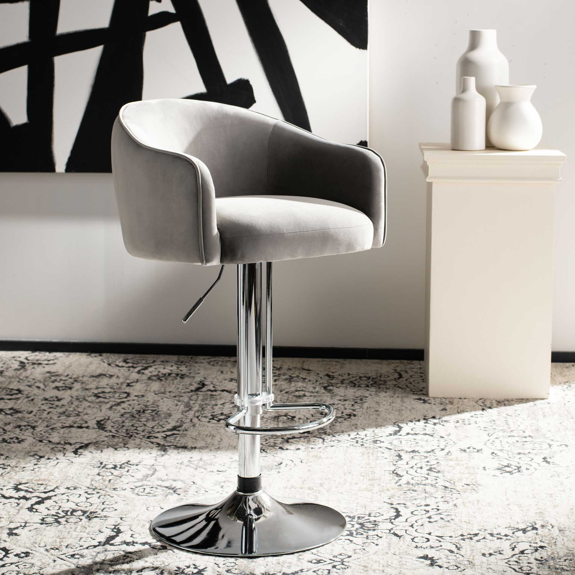 Elianna Adjustable Bar Stool Light Gray - Image 9