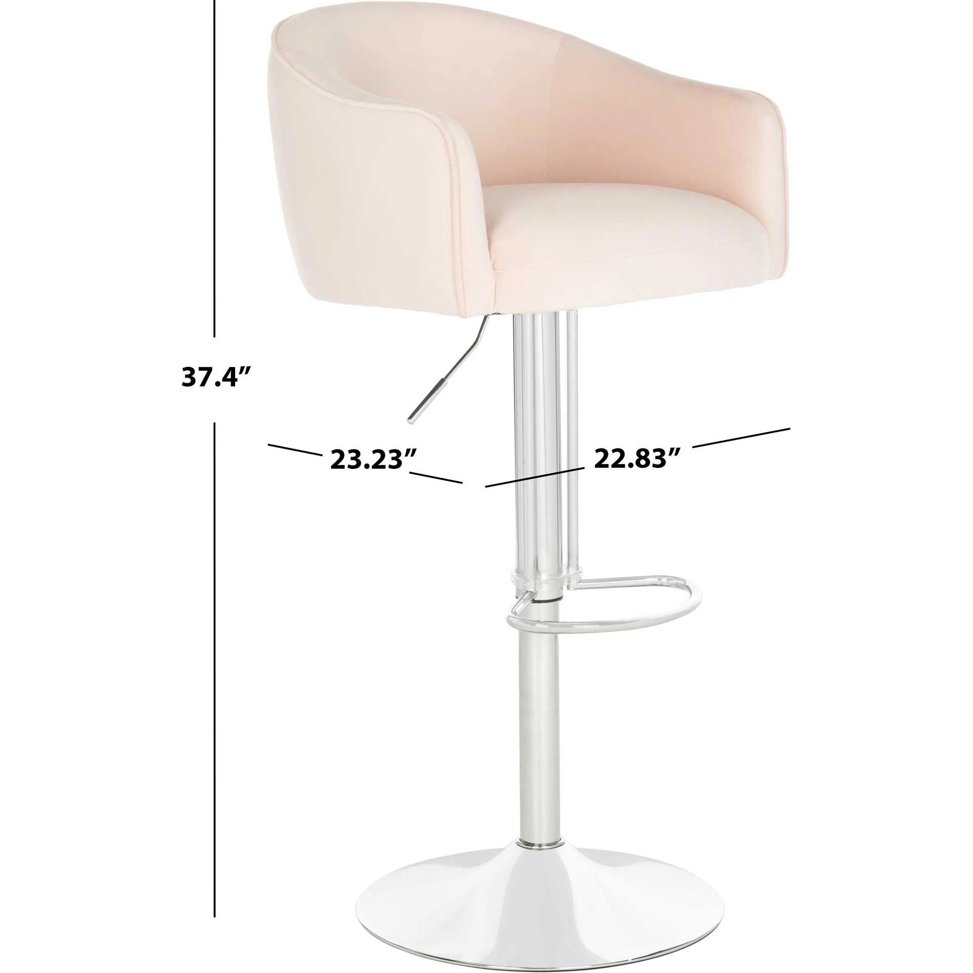 Elianna Adjustable Bar Stool Light Pink - Image 8