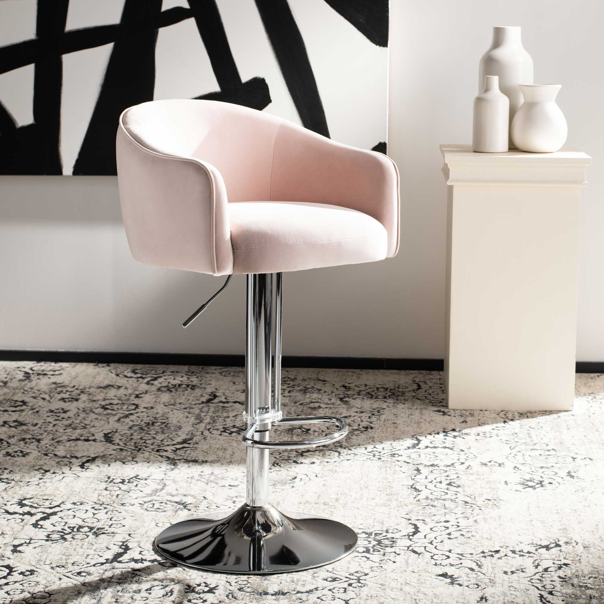 Elianna Adjustable Bar Stool Light Pink - Image 9